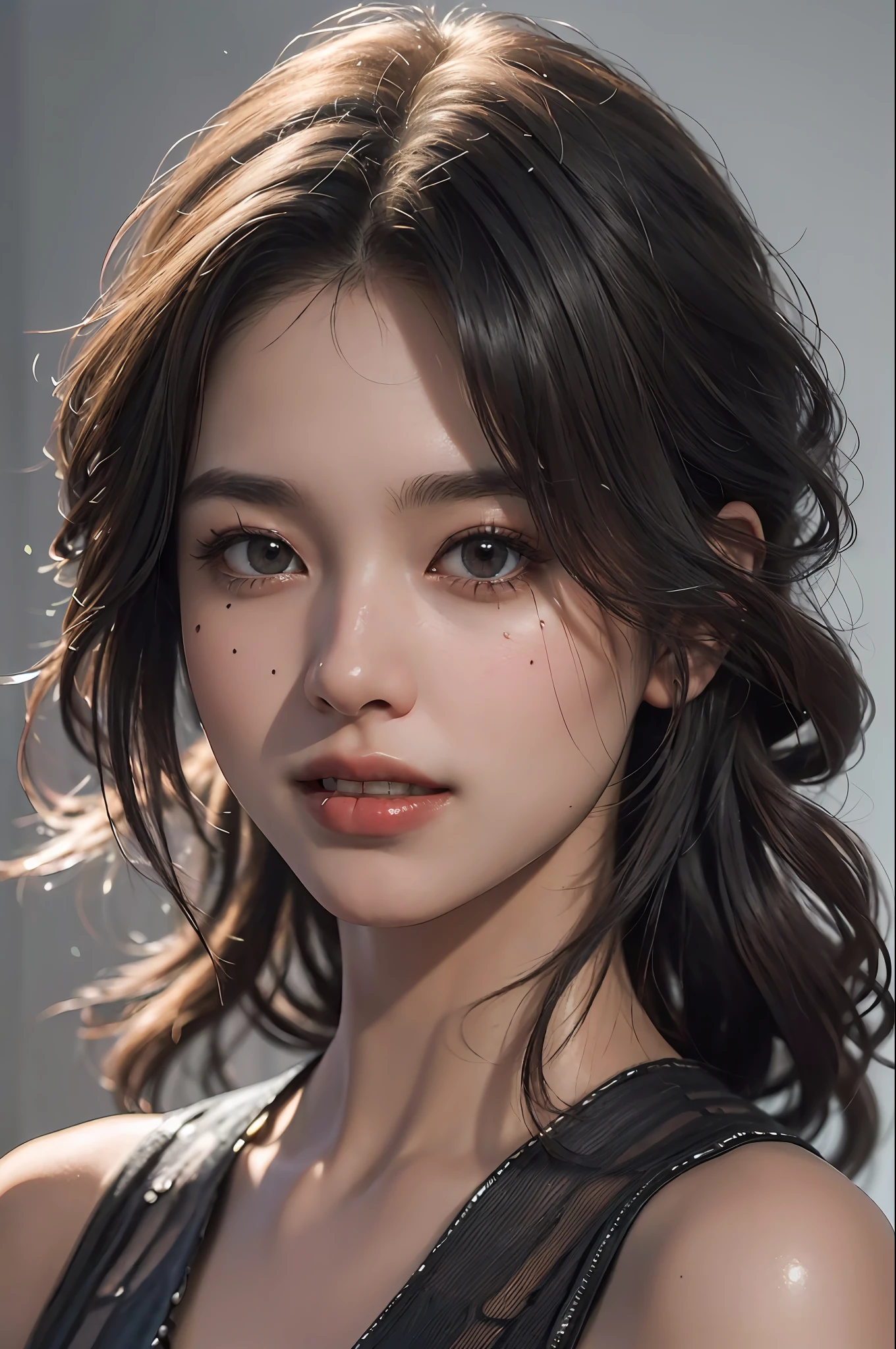 (masterpiece, best quality, beautiful quality, photorealistic, looking at viewer, detailed lighting, extremely detailed skin, extremely detailed hair, extremely detailed teeth, shadows, 8k:1.2), (a picture of a woman, 1girl:1.2),