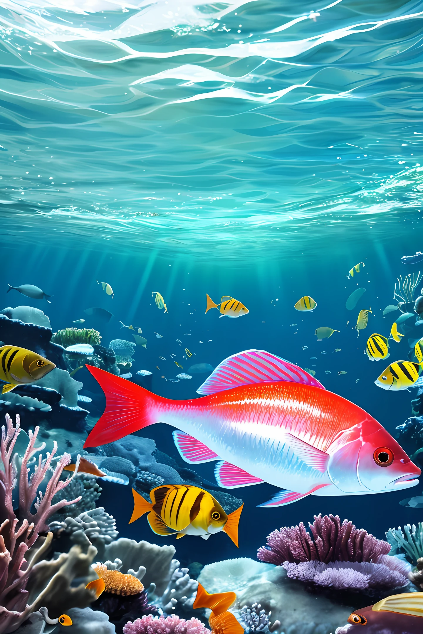 Fish in the sea Realistic