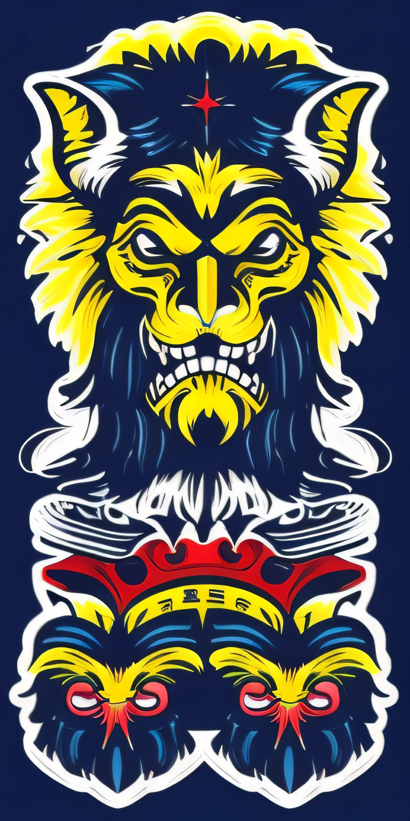 High quality sticker for t-shirts White background Classic Americana tattoo
