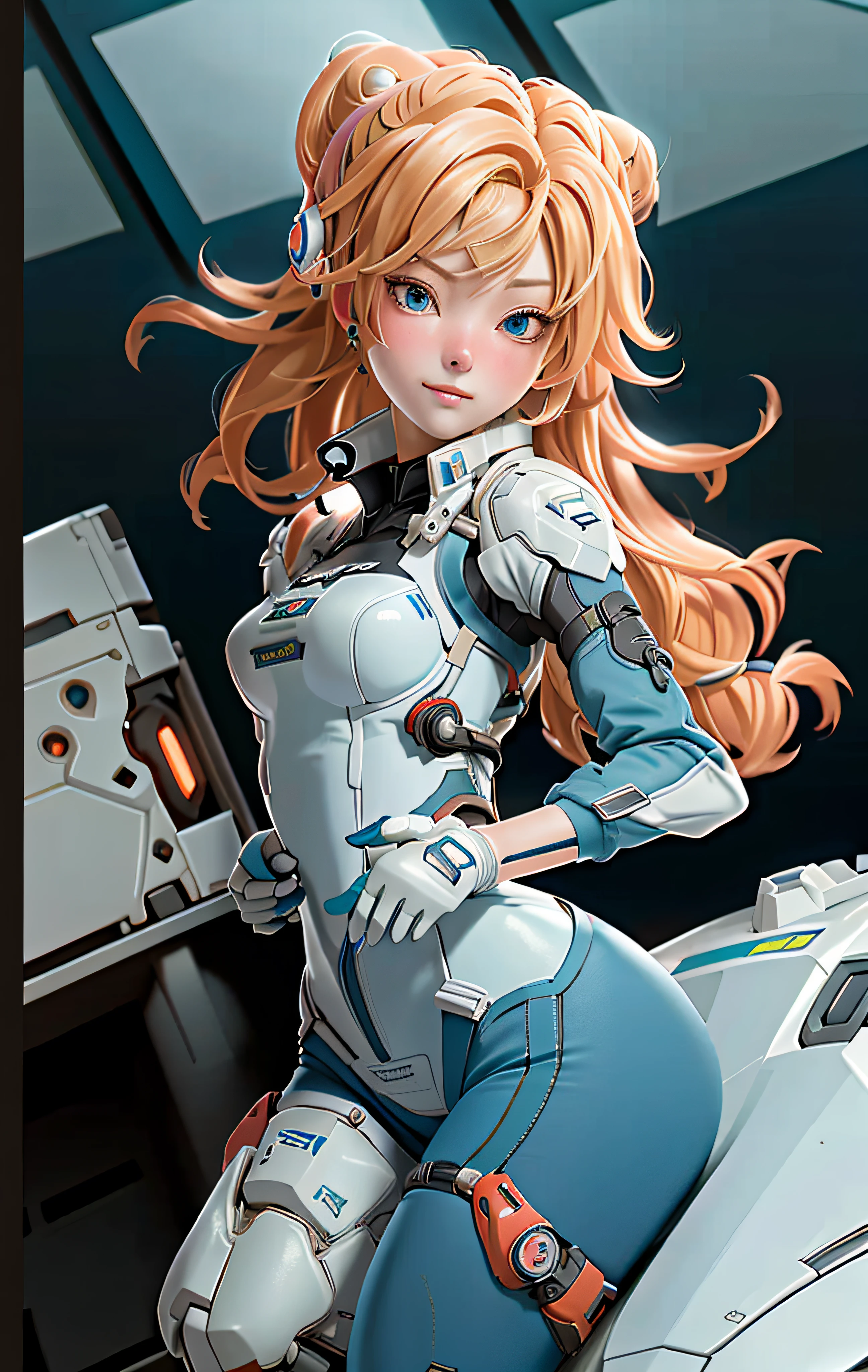 (Overhead view),dynamic angle,ultra-detailed, illustration, close-up, straight on, 1girl,
((souryuu asuka langley, interface headset, red bodysuit:1.4, blonde)),Her eyes shone like dreamy stars,(glowing eyes:1.233),(beautiful and detailed eyes:1.1),(expressionless,closed mouth),(standing),
(mechanic room with toolsand spaceship windowin a white SPACESHIP),
(night:1.2),dreamy, [[delicate fingers and hands:0.55]::0.85],(detail fingers),
