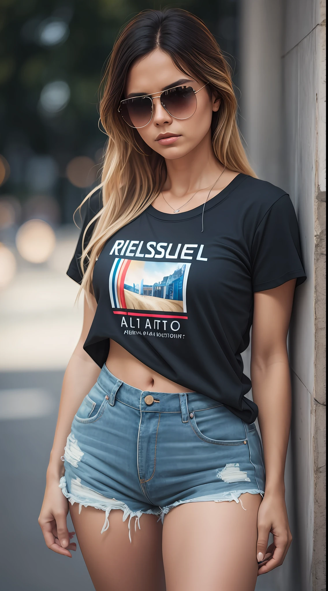 Beautiful Swedish university student, loira, ((magra)), corpo inteiro, em roupa t-shirt e shorts nylon, wearing Oakley sunglasses, do lado de fora na rua, ((magro, pequeno)), fotorrealista, foto, obra-prima, realista, realismo, fotorrealismo, alto contraste, Photorealistic digital art trend on Artstation 8k HD high definition realistic detail, detalhada, textura da pele, hiperdetalhada, textura realista da pele, olhos perfeitos, olhos detalhados, armadura, melhor qualidade, ultra high-resolution, (fotorrealista: 1.4), alta resolução, detalhada, foto crua, sharp re, by Lee Jeffries Nikon D850 Film Stock Photography 4 Camera Kodak Portra 400 Lens F1.6 colors rich hyper realistic texture dramatic lighting unrealengine trend in artstation cinestill 800, RAW.