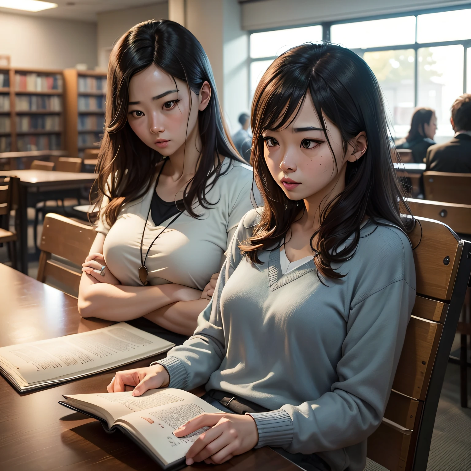 "Main Character: Lisa (28 years old, librarian) - She has a strong will, can endure loneliness, and has the power to confront fear. Cast Image: Satomi Ishihara."
This description provides a clear image of Lisa's character. She is a young librarian who is strong-willed and resilient. Despite her feelings of loneliness, she has the courage to face her fears. The reference to Satomi Ishihara suggests that Lisa might have a similar appearance or demeanor to the roles typically played by this actress.
If you're looking for a more detailed character development or a storyline involving Lisa, here's a suggestion:
Lisa, a 28-year-old librarian, lives in a small town in Japan. Despite her young age, she has a strong will and a mature demeanor. She is dedicated to her job, often spending long hours at the library, which sometimes makes her feel lonely. However, she finds solace in the books she reads and the knowledge she gains from them.
Lisa's life takes a turn when the library is threatened with closure due to budget cuts. Faced with the loss of the place she loves and the prospect of unemployment, Lisa decides to fight to keep the library open. Despite her fear of confrontation and the challenges ahead, she starts a campaign to save the library, rallying the local community and seeking support from local government.
Throughout this journey, Lisa shows her strong will and determination. She faces her fears head-on, even when she feels alone in her fight. Her character is reminiscent of the roles played by Satomi Ishihara, who often portrays strong and independent women.
This storyline allows Lisa's character traits - her strong will, ability to endure loneliness, and courage to confront fear - to be fully displayed. It also provides opportunities for character growth and development.
Please let me know if you need further assistance or if you have a different question or instruction. --auto