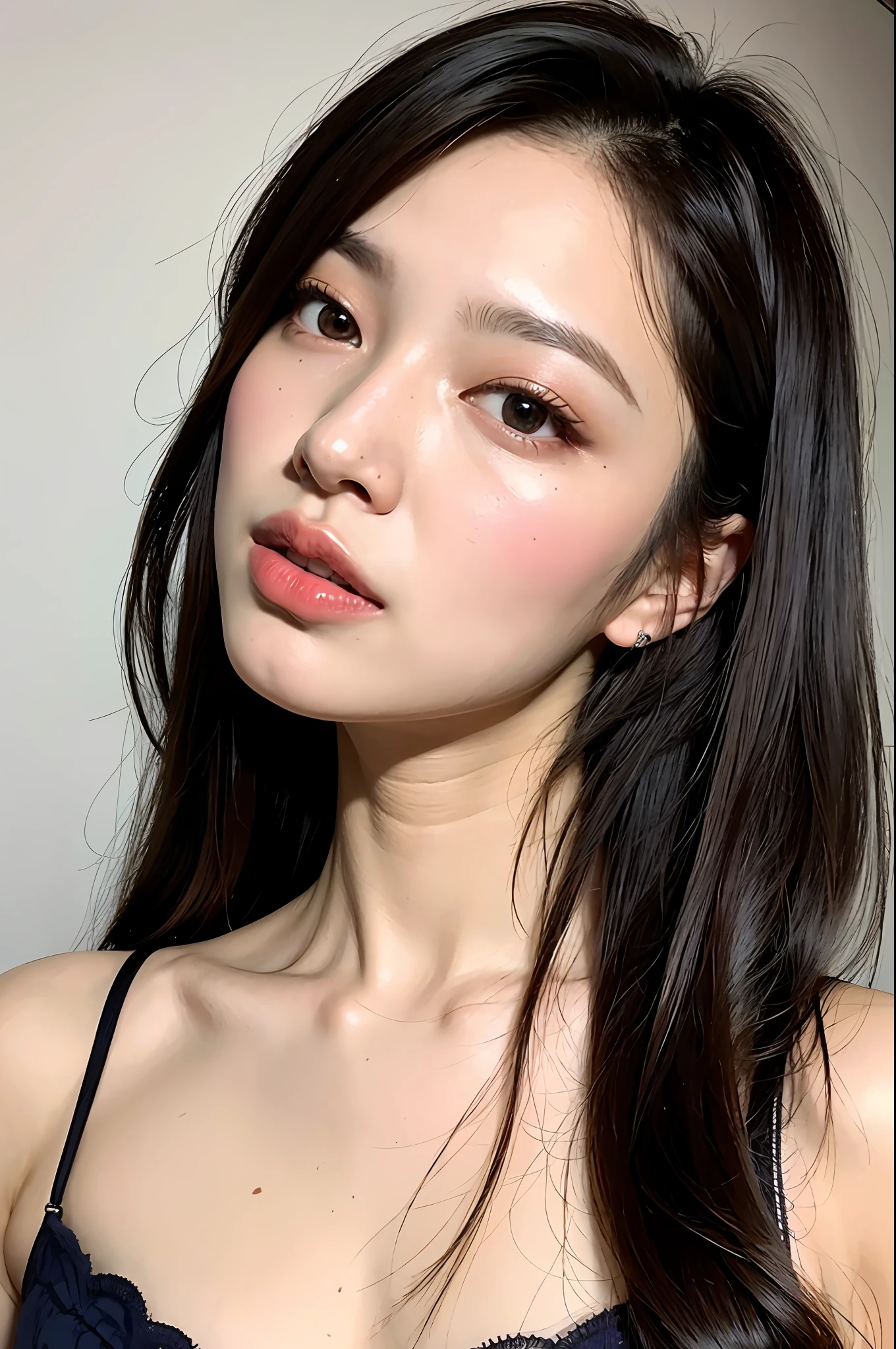 Korean female、Female sexy、K-pop idols、1人の女性、lingerie、Kiss Face