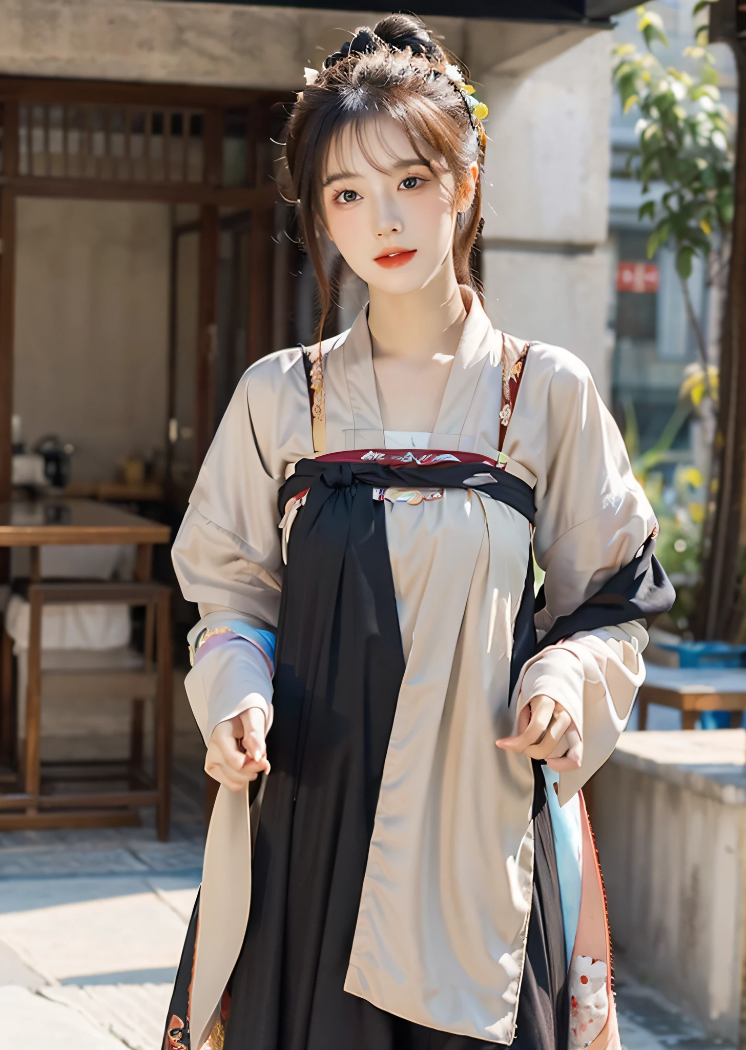 best quality,masterpiece,illustration,an extremely detailed and beautiful,extremely detailed,CG,unity,8k wallpaper,Amazing,finely detail,master,best quality,official art,extremely detailed CG unity 8k wallpaper,absurd,unbelievable Ridiculous, huge file size, super detailed, high resolution, very detailed, beautiful detailed girl, very detailed eyes and face, beautiful detailed eyes, light on face, (Hanbok: 1.1), 1girl, full body, full body Photo, ru_qun