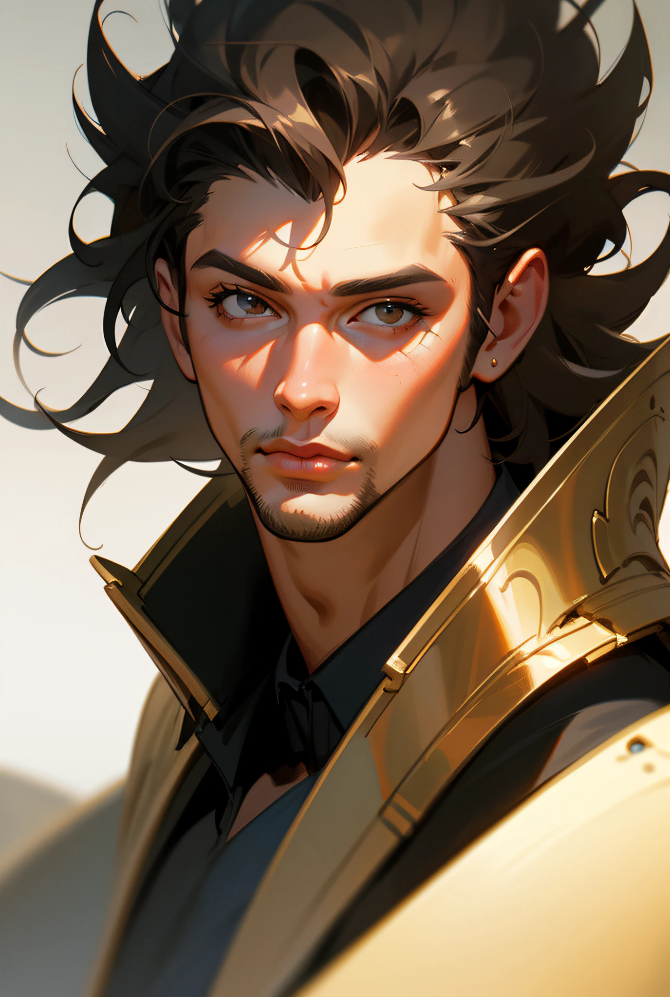 manly handsome man, fantasy concept art, background white, (high detailed skin:1.2), hyper-realistic digital art, concept art, detailed illustration, hd, 4k, digital art, overdetailed art