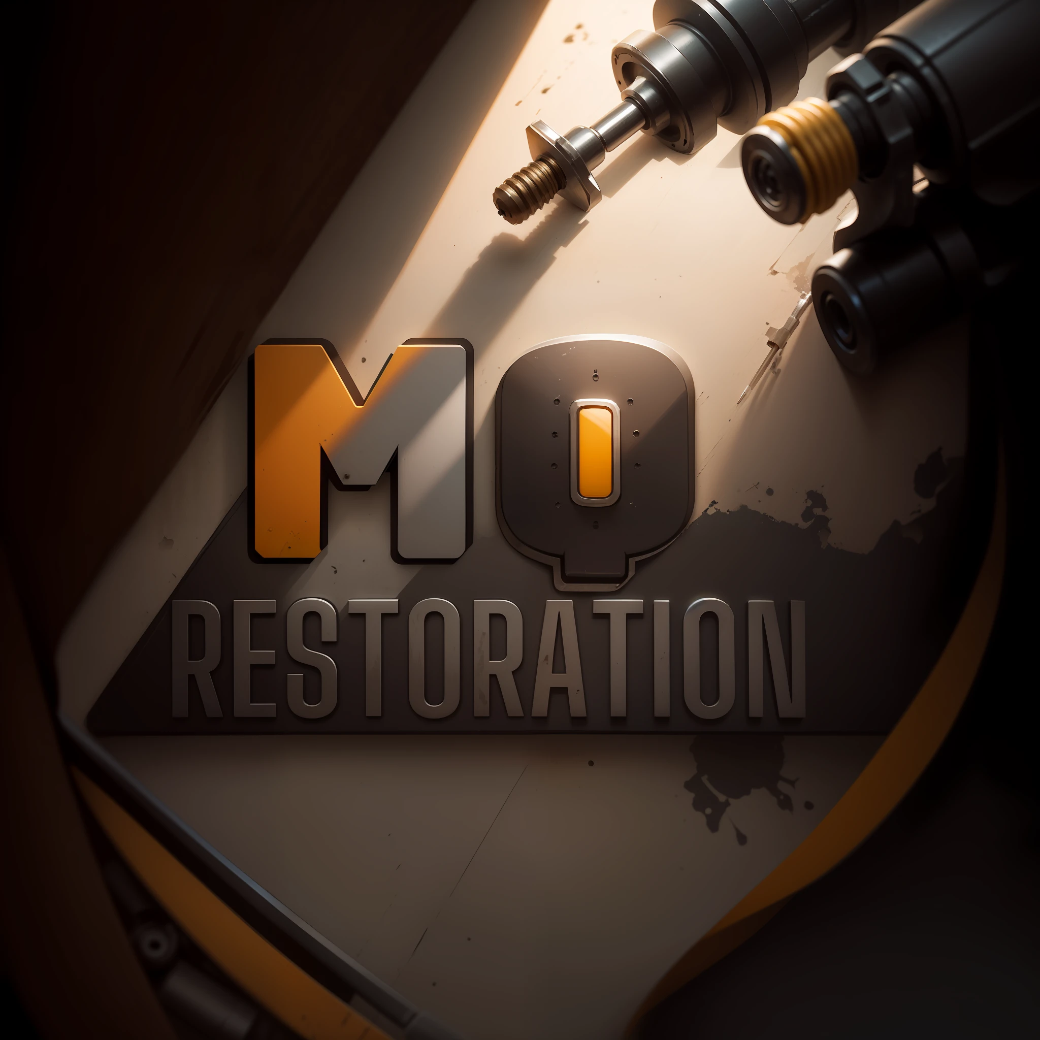 mechanical workshop logo, hammer, screwdriver