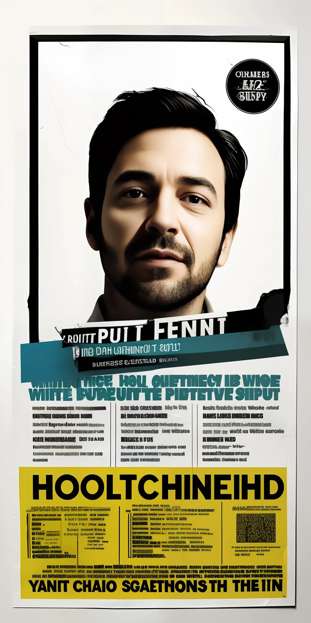 White background Poster or Paste-Up
