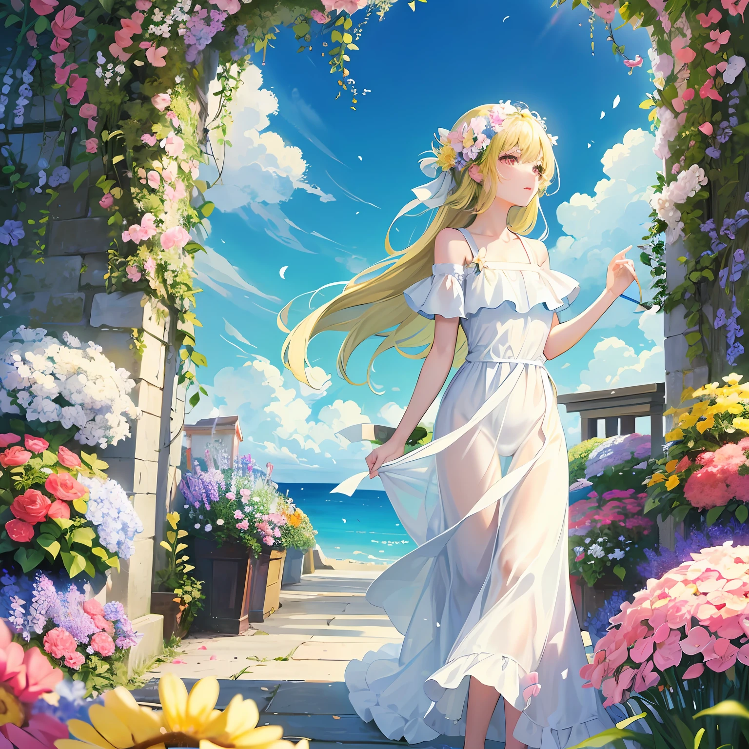 Chapter I:Meet in a sea of flowers
Summer afternoon,The sun shines on the lush sea of flowers,Brilliant colors sway gently in the breeze。A girl in a white dress walks alone among the flowers,Enjoy this wonderful moment。 Right now,A handsome man suddenly walked past her。He was tall and tall,Deep eyes,It gives a sense of confidence and mystery。The girl couldn't help but be attracted to his temperament,Keep an eye on his back。 --auto