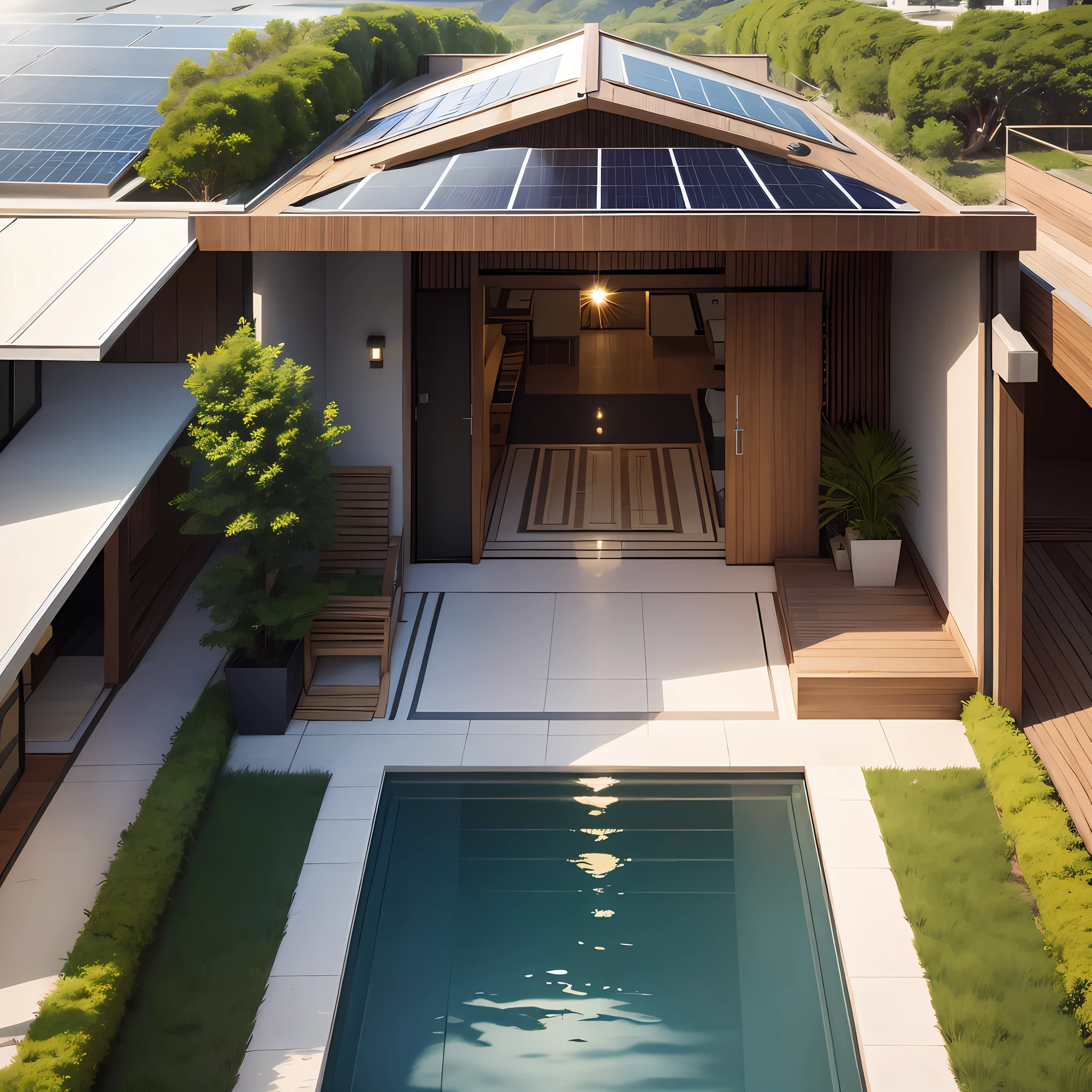 symmetrical and perfectly beautiful solar panel