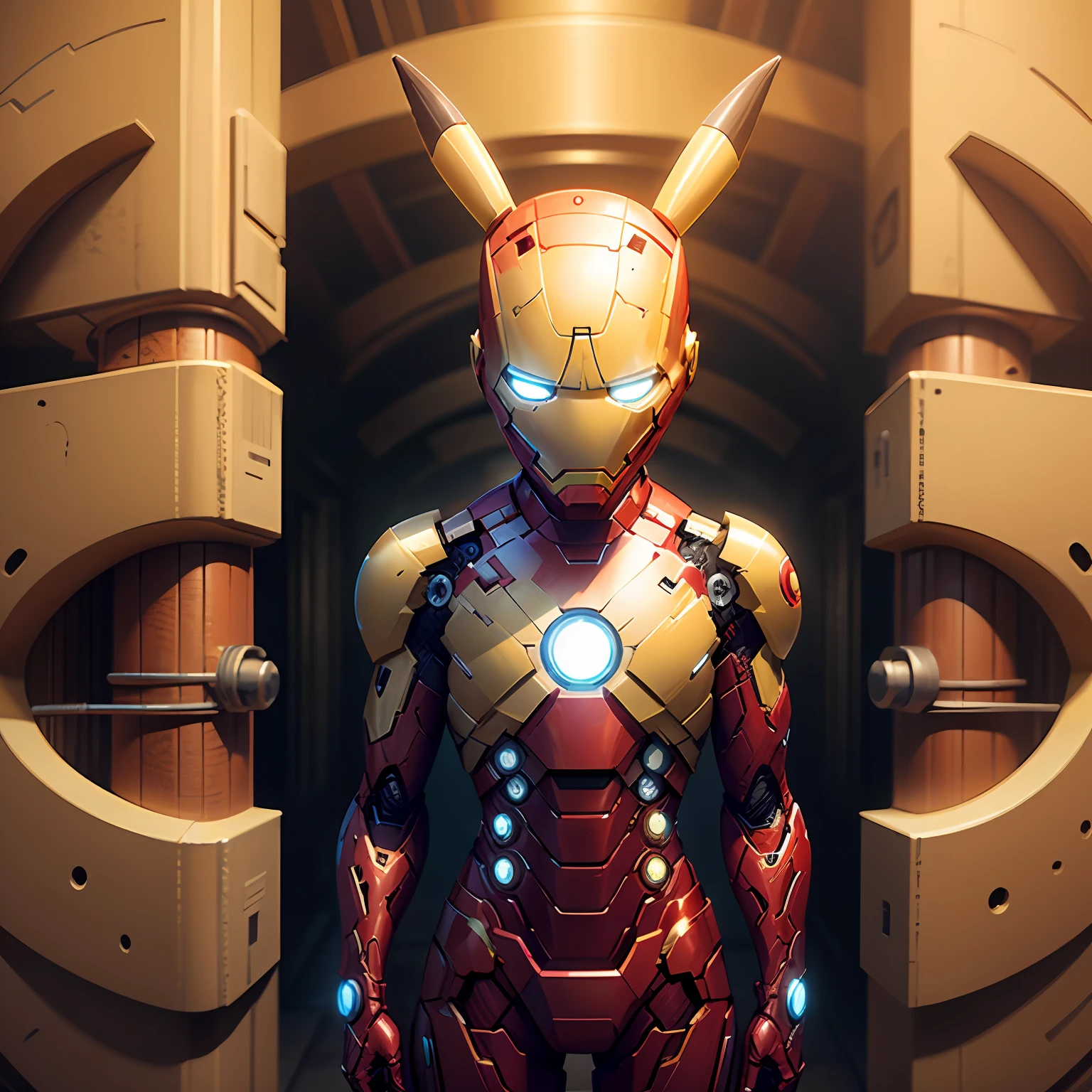 Pikachu,Iron Man,battlefiled --auto