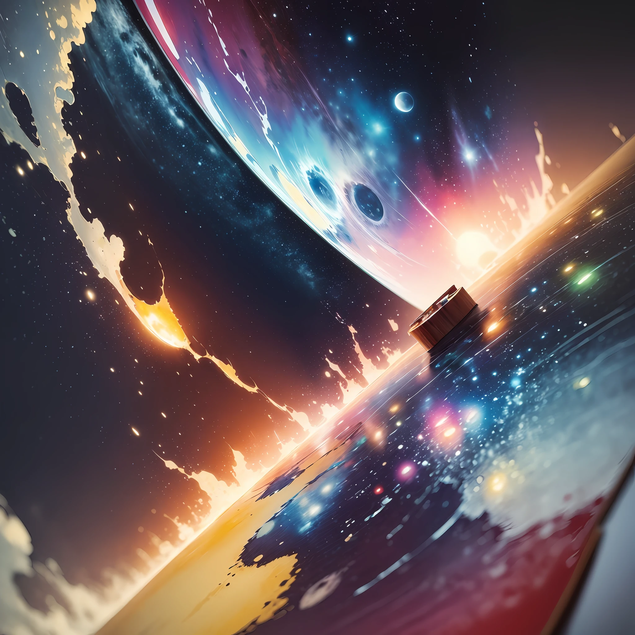 "Painting of watercolor space in amazing quality" --auto