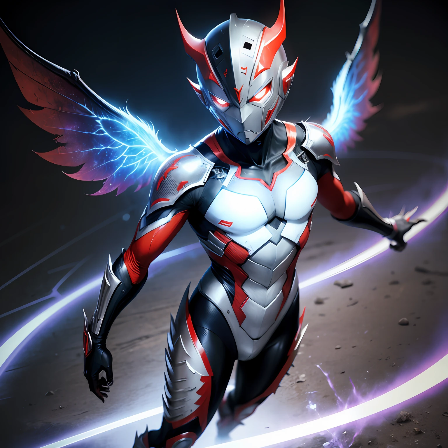 Textured skin，s Ultraman，Devil wings --auto