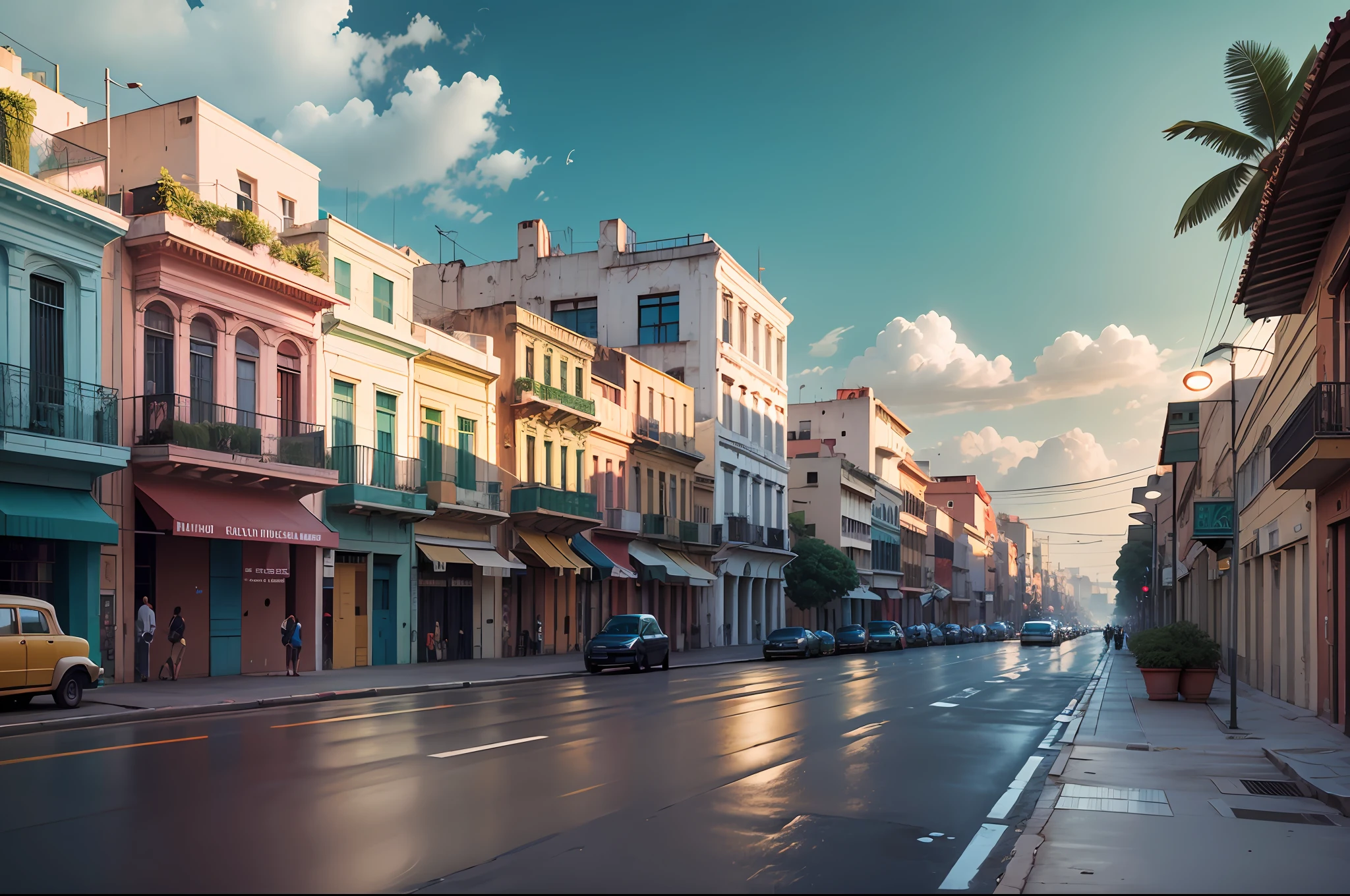 Urban environment + Cuban culture + afternoon light + ultra realist scene + 50k quality + maximum quality + 16:9 resolution + color grading + RTX render --auto --s2
