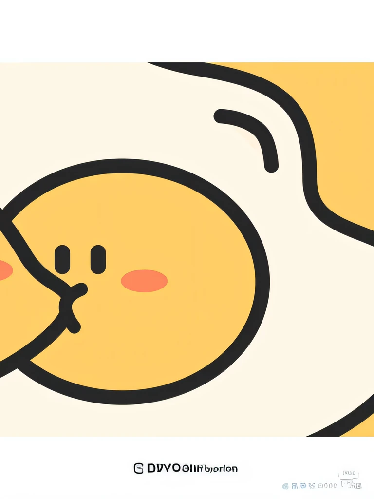 There is a cartoon drawing of an egg with a face, head is an egg, egg yolk, an egg, new emoji of biting your lip, 🐿🍸🍋, 🪔 🎨;🌞🌄, duckface, Simple and clean illustration, Banner, Eggs, sad kawaii face, author：Ei-Q, humpty dumpty in form of egg