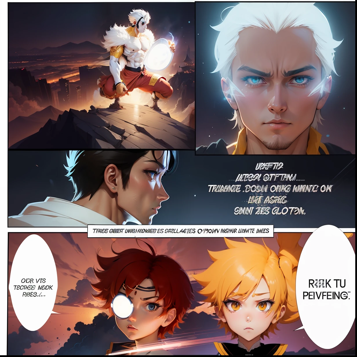 (upgrade and transform into a professional 2D manga masterpiece, highes definition, 4K, detailed strokes and etc.)