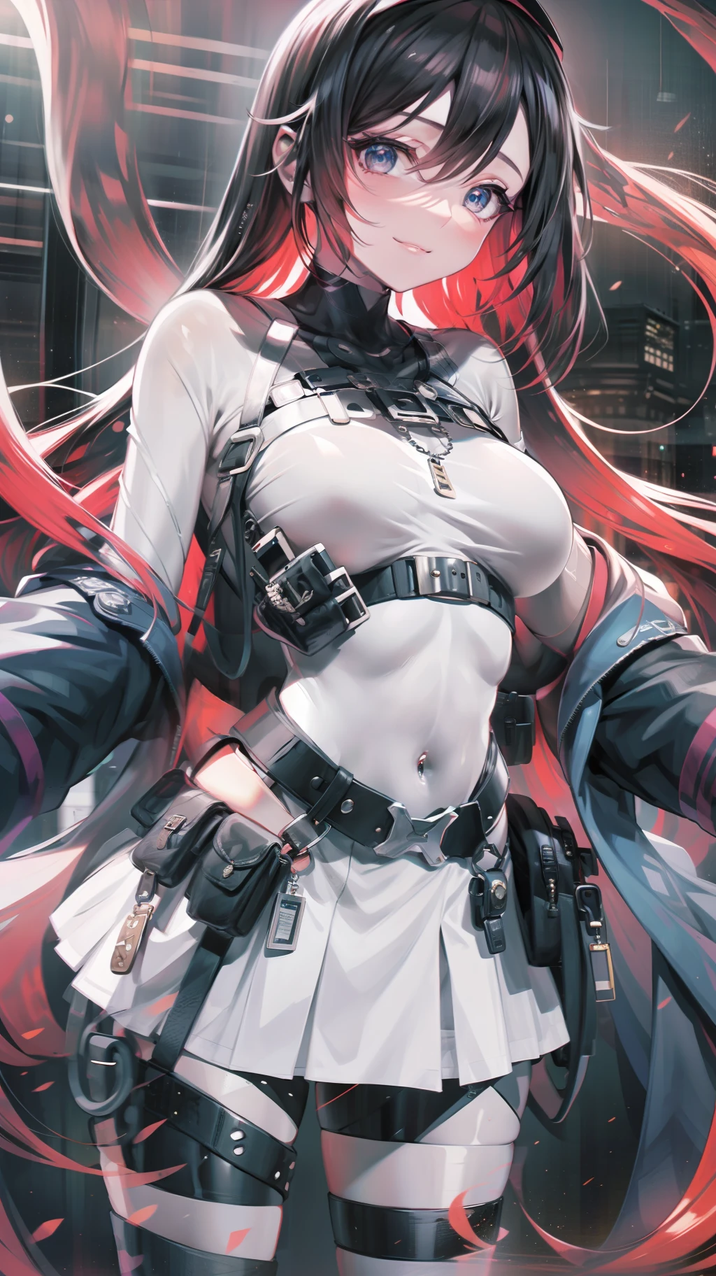 (tmasterpiece:1.2), (best qualtiy:1.2), 8K, hyper HD, 超高分辨率, (2girls:1.2), hugs, cheerfulness, NSFW ADDCOMM LONG HAIR, white shirt, Blue jeans rest red mid-hair,red color eyes,Yellow shirt,white skirt