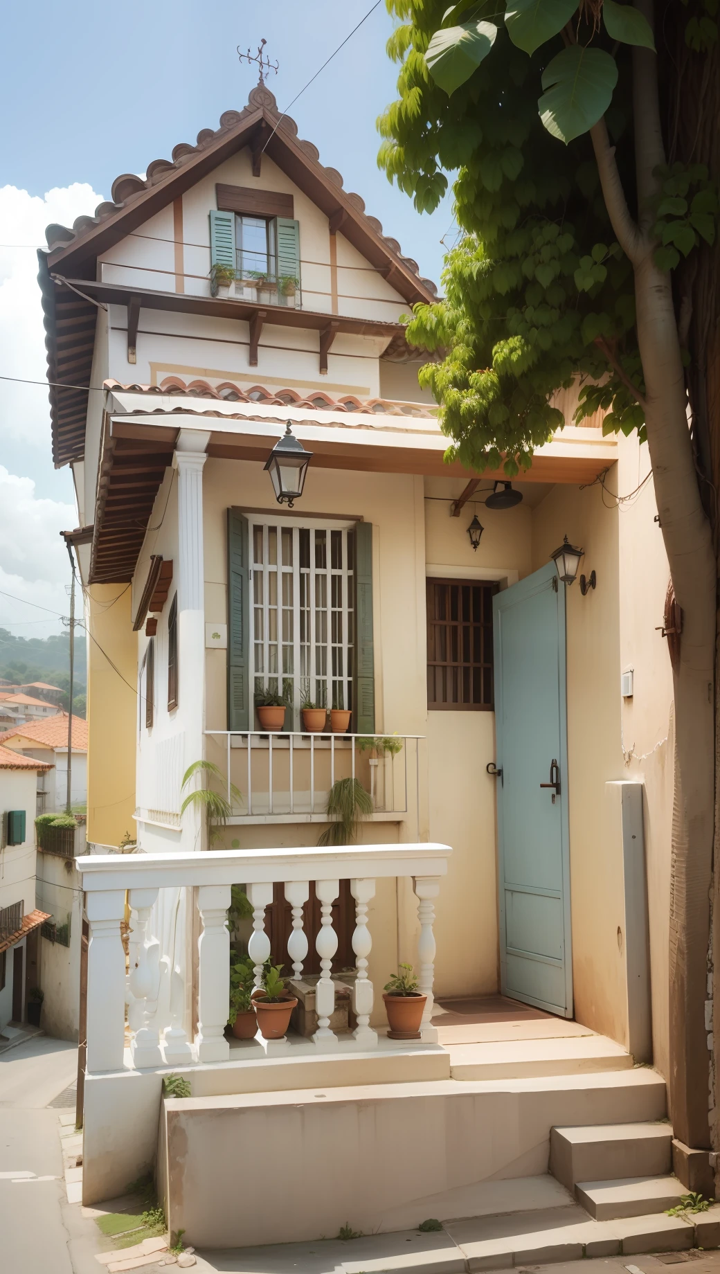 casa velha branca vintage