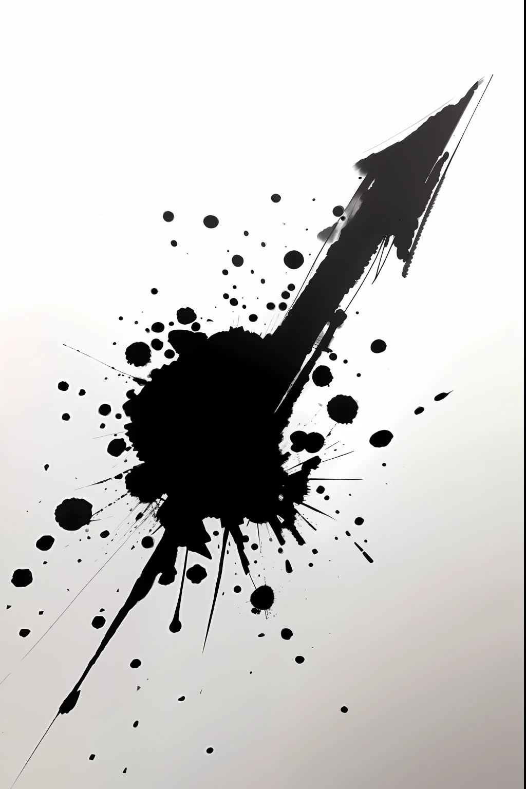 White background. Ink Drawing