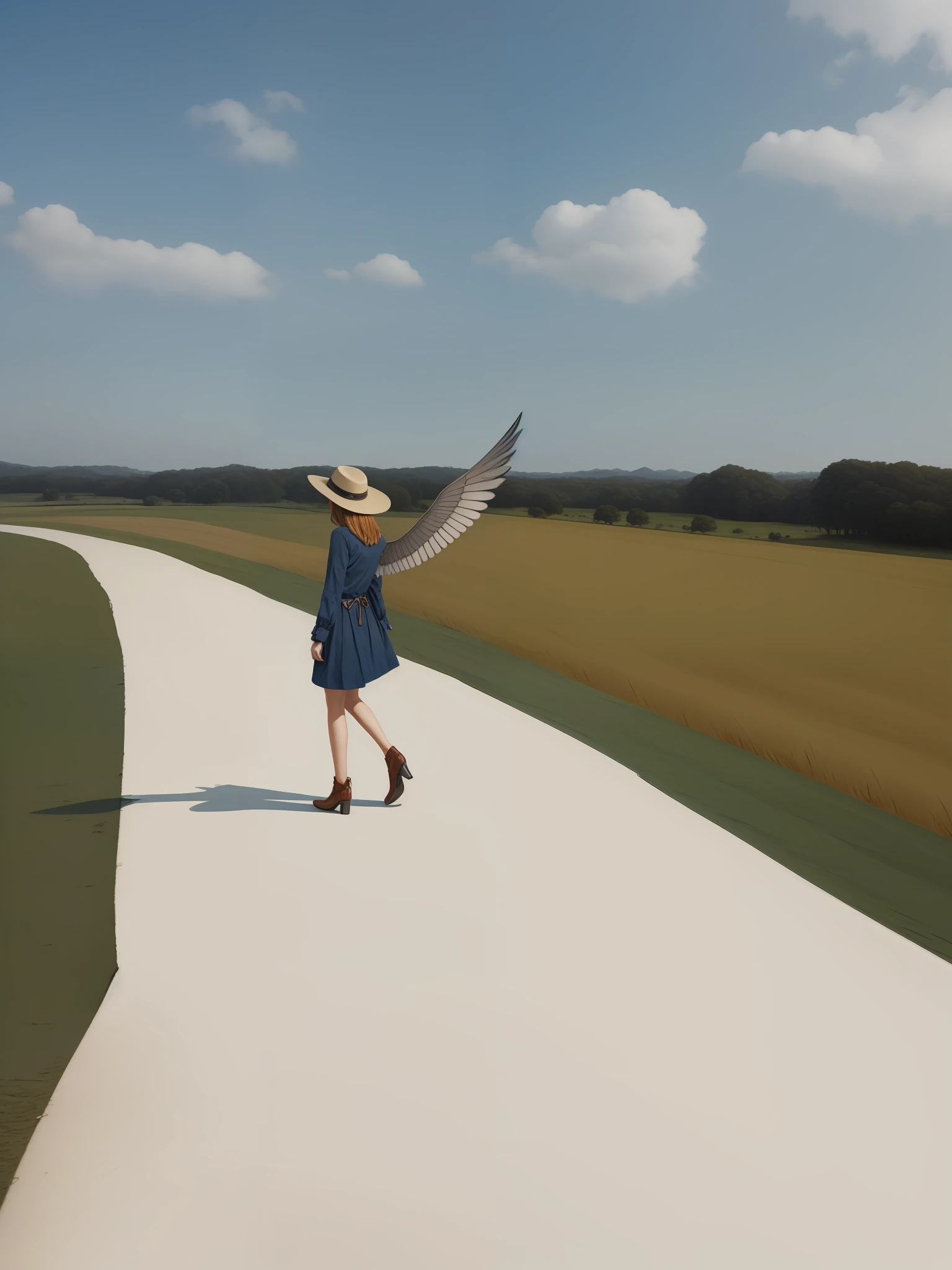 Scarecrow wings, dark blue color
