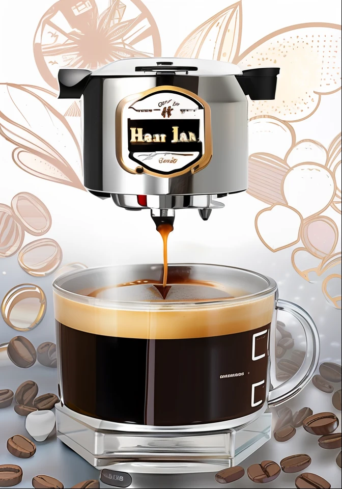 a close up of a coffee maker with a cup of coffee, celebration of coffee products, coffee machine, diner caffee, steaming coffee, hot coffee, arabica style, coffee smell, drink more coffee, 💣 💥💣 💥, espresso machine, inspired by Jan van Bijlert, inspired by Joris van der Haagen, dad, backdrop