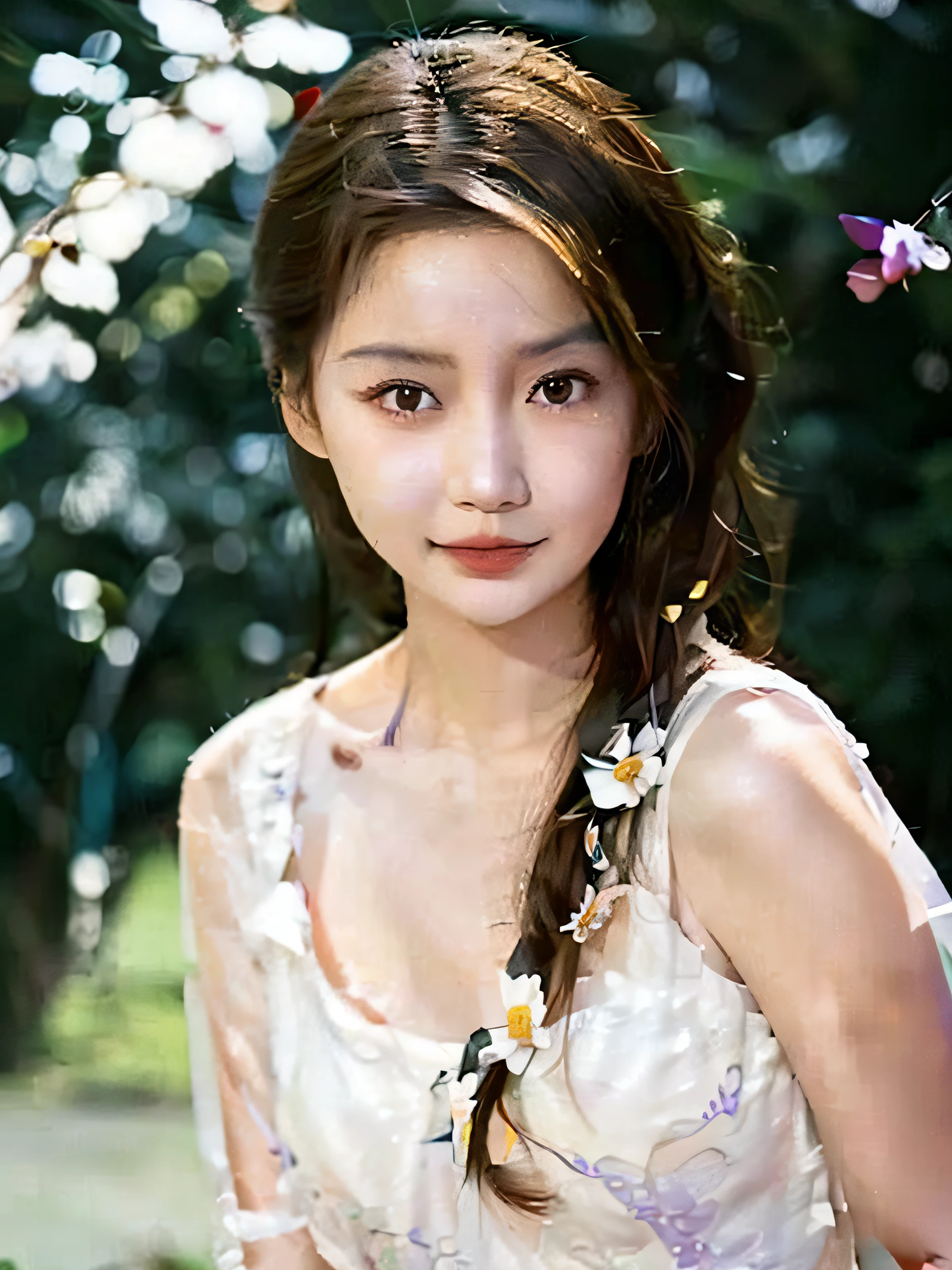 a close up of a woman with a flower in her hair, gorgeous chinese models, Beautiful Asian girl, beautiful Korean women, Chinese girl, Beautiful young Korean woman, Asian girl with long hair, Very beautiful girl, young cute wan asian face, Beautiful girl model, Beautiful young girl, young and cute girl, Gorgeous young Korean woman, A beautiful young woman