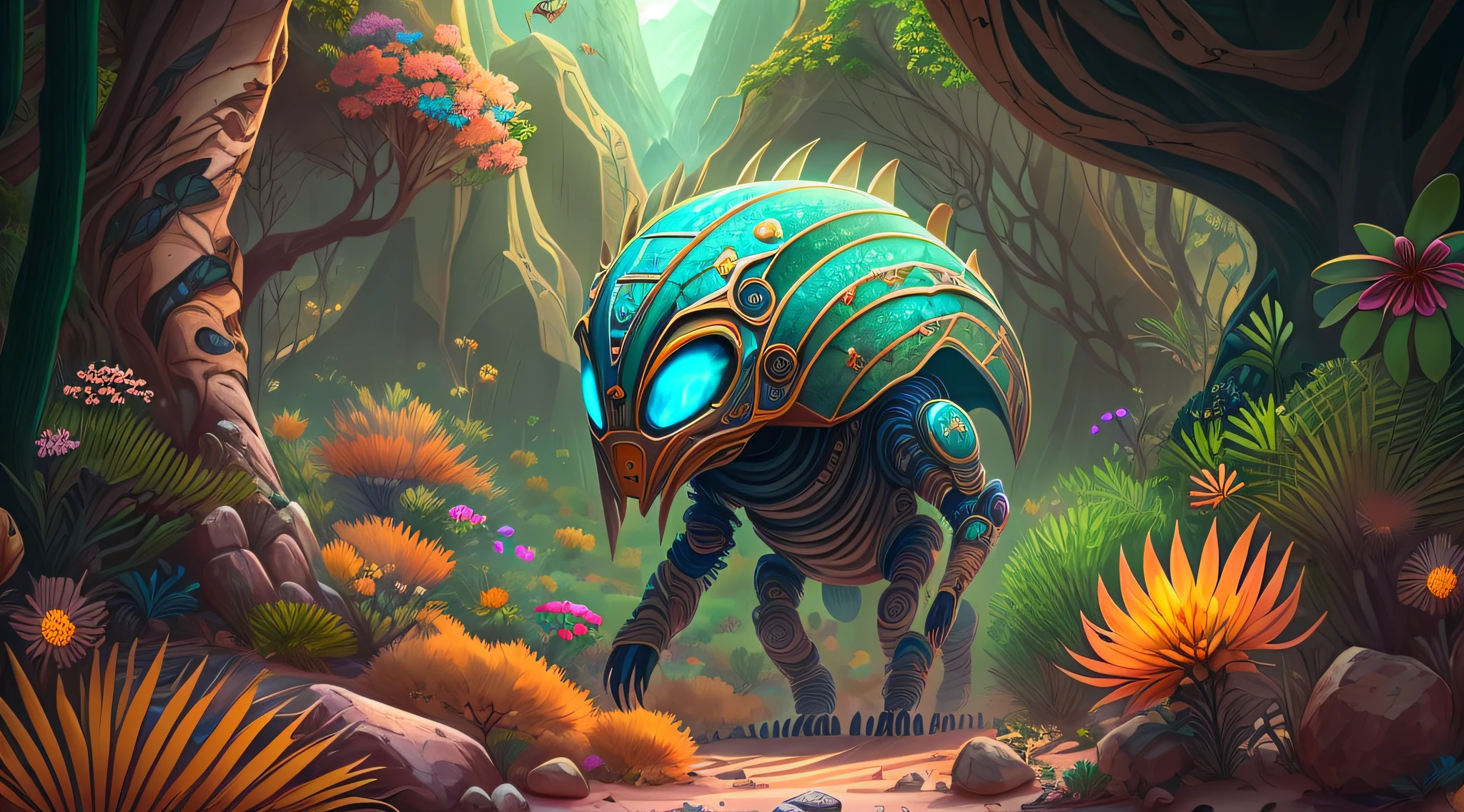In some corner of an alien world,You will find a mysterious forest,The trees here rise tall,The flowers in the canopy bloom in a variety of exotic colors。strolling in the forest,You will find that the creatures here are completely different from those on Earth,Has a variety of limbs and heads,Some creatures even have wings and tails。Some of these creatures are friendly,Others are very dangerous。
When you come out of the forest,You will see vast deserts,The stones and sand of the desert shine in various colors。Over here,You will meet some people in strange costumes,They communicate in a language you've never heard before。They tell you,Deep in the desert lies a mysterious city,There is powerful magic and technology there。
If you decide to travel to the city,You will find it built on a huge mountain range。There are various buildings in the city,From ancient temples to modern high-rises。Walking around the city,You will see all kinds of strange creatures and robots walking through the streets。
This alien world is full of mysteries and unknowns,Each step can bring new surprises and dangers。