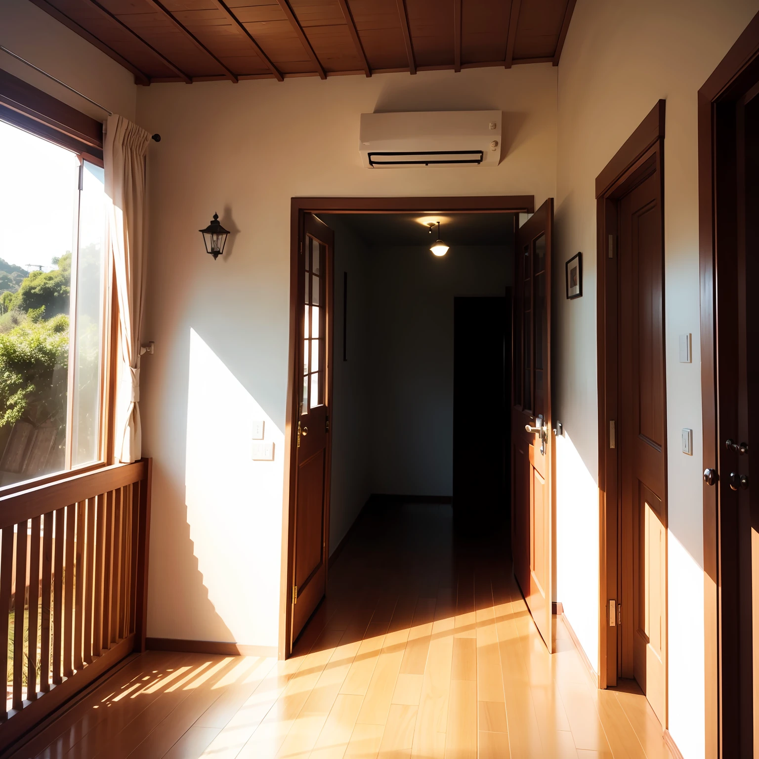 casa, assombrada, sombrio, interior, suspense --auto