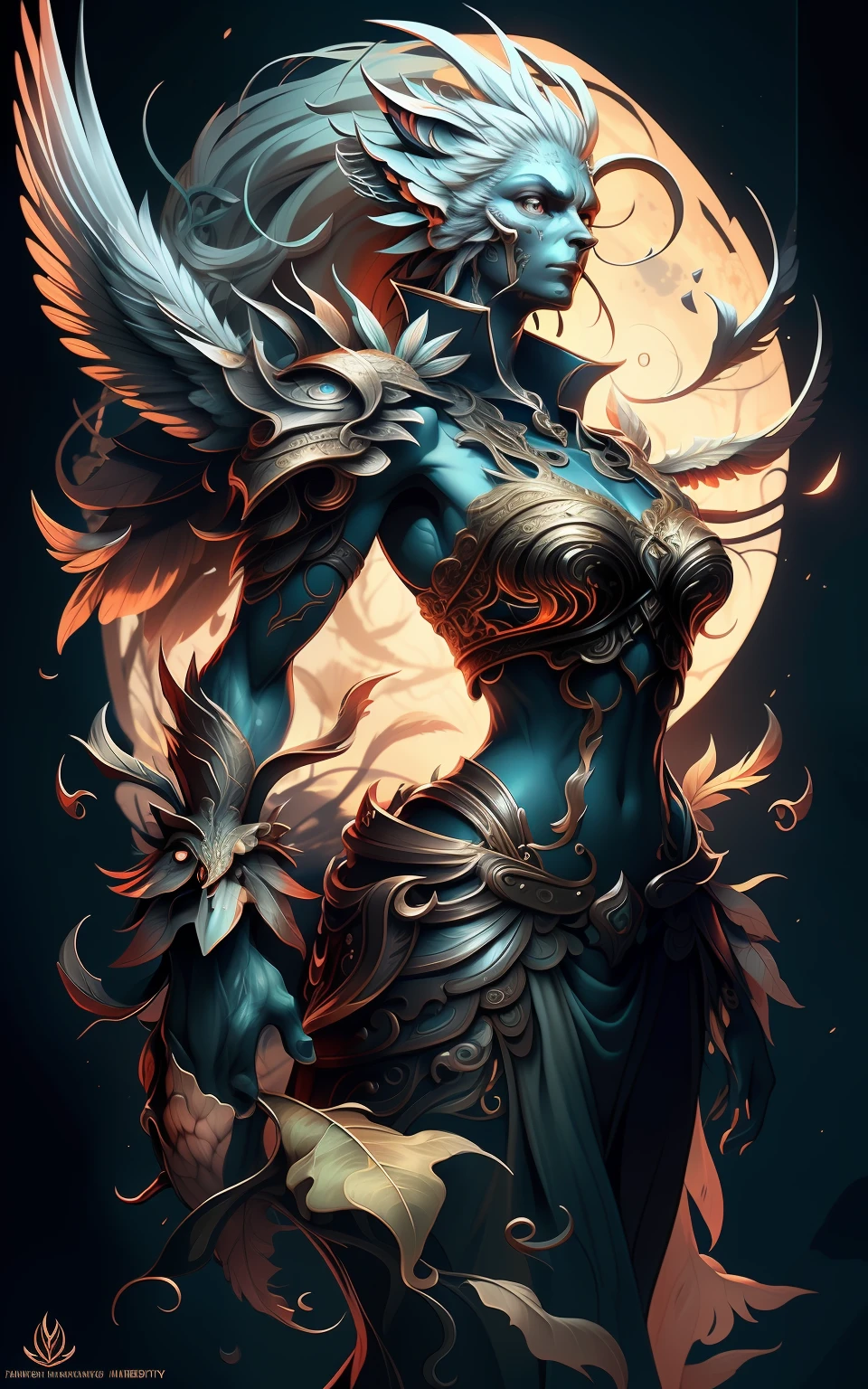 highly detailed fantasy art,Anthropomorphism of 1 animal,Ultra-burly body、Flying hair,highly details eye,pretty eyes,Detailed beautiful face,The body of the animal、furred、musculature、Intricate openwork pattern armor,Thick wild hair,Fantasy setting,Full body standing painting,dynamicposes,white backgrounid,2D character concept,character art,Character portrait,tmasterpiece,best qualtiy,Best resolution,Strong visual impact,8K