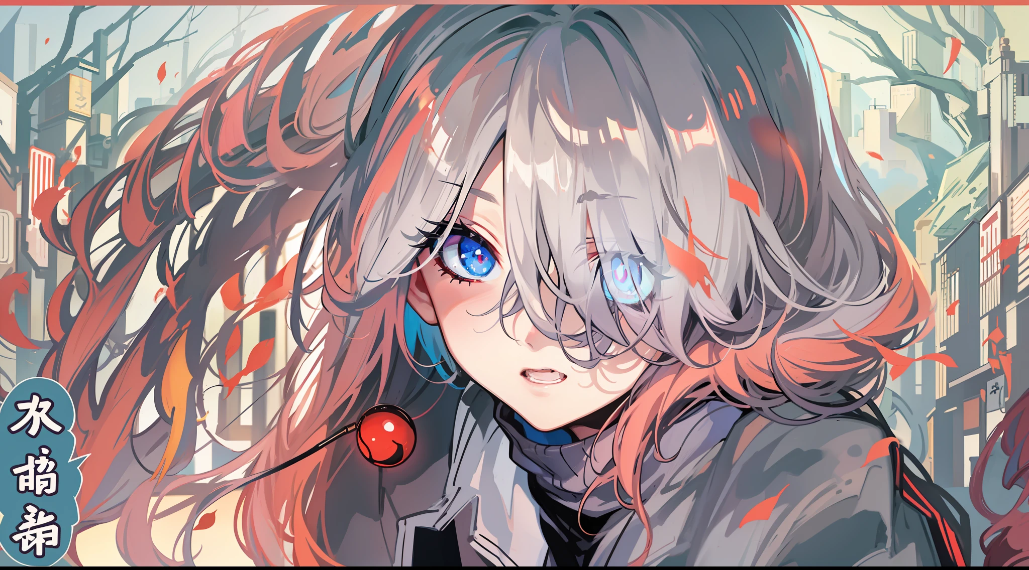 /imagine prompt: A person scared by cold eyes and closing their mouth, by Manhua --niji 5