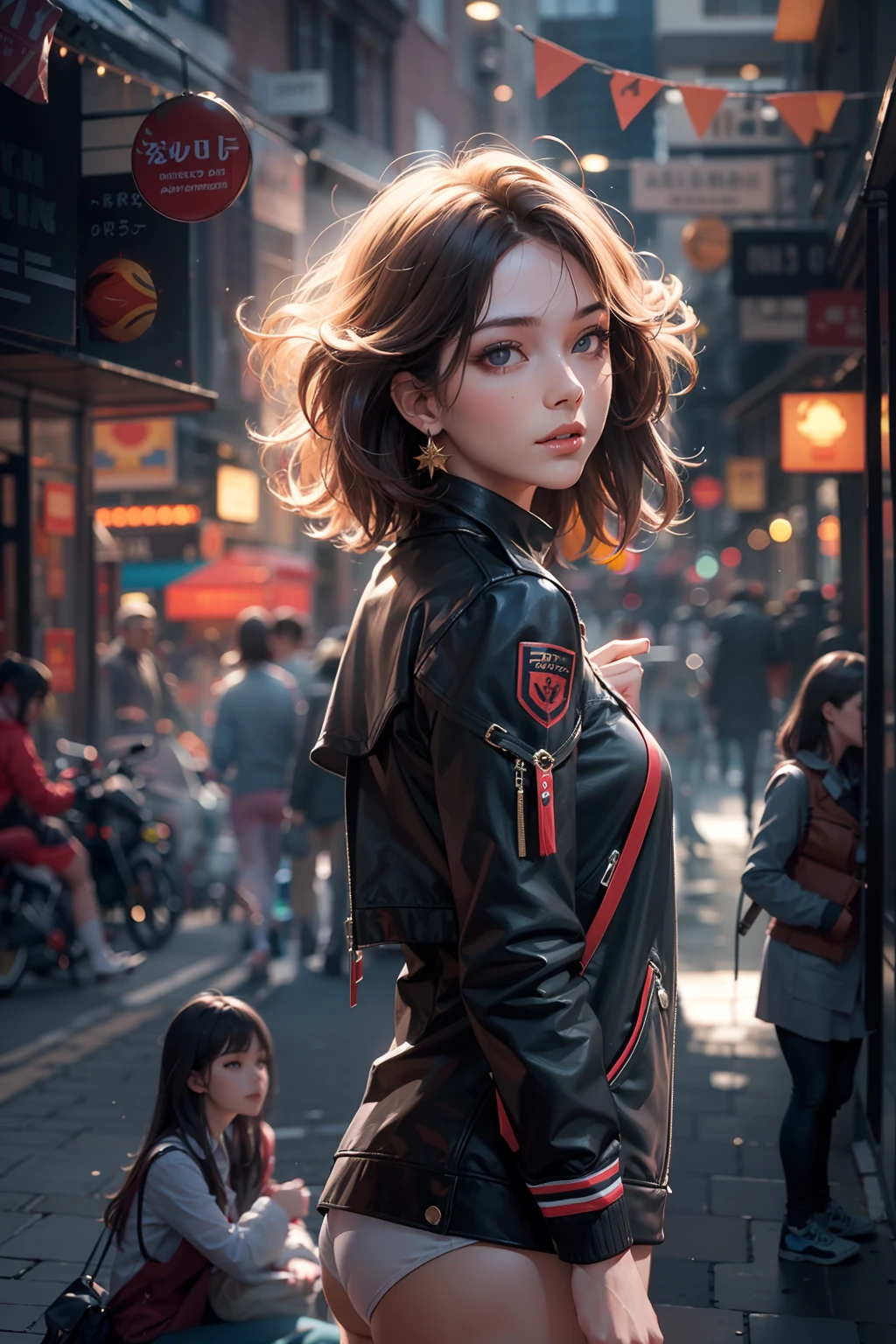 tmasterpiece,Best quality at best,highers,1girll,beauitful face,((best qualtiy)), ((tmasterpiece)), (A detailed:1.4),Enhanced dynamic perspective,(beautiful sexy girl,Face close-up enhancement,short detailed hair),(Lunette de soleil),Street photography,Bright colors,nighttime scene,high qulity,super-fine,Detailed pubic hair,Accurate,Cinematic lighting,face_Focus,