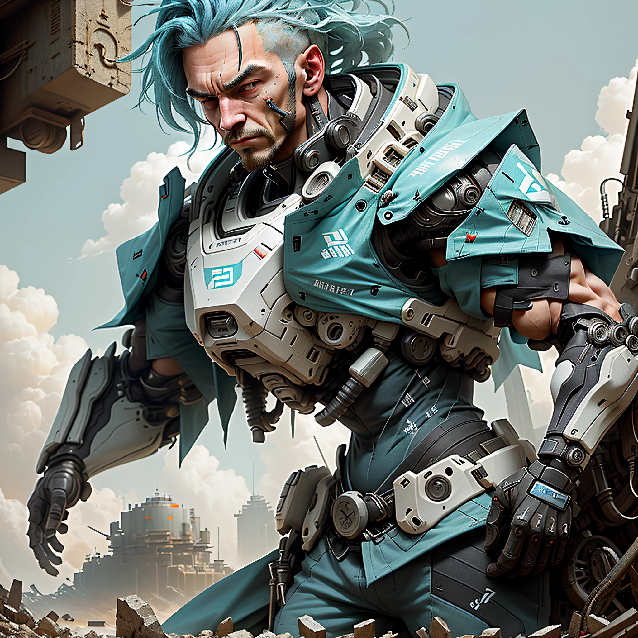 ((Masterpiece, Top Quality, Best Quality, Official Art: 1.2)), ((Game Concept Drawing, Light Blue & White, Tank: 1.5)) Very detailed, highest detail, high resolution, ((super detailed)), tank, threaded barrel, missile, rock, futuristic technology, realism, cyberpunk, rule of thirds, cinematic lighting, saturated contrast, (simple background, solid background: 1.3)