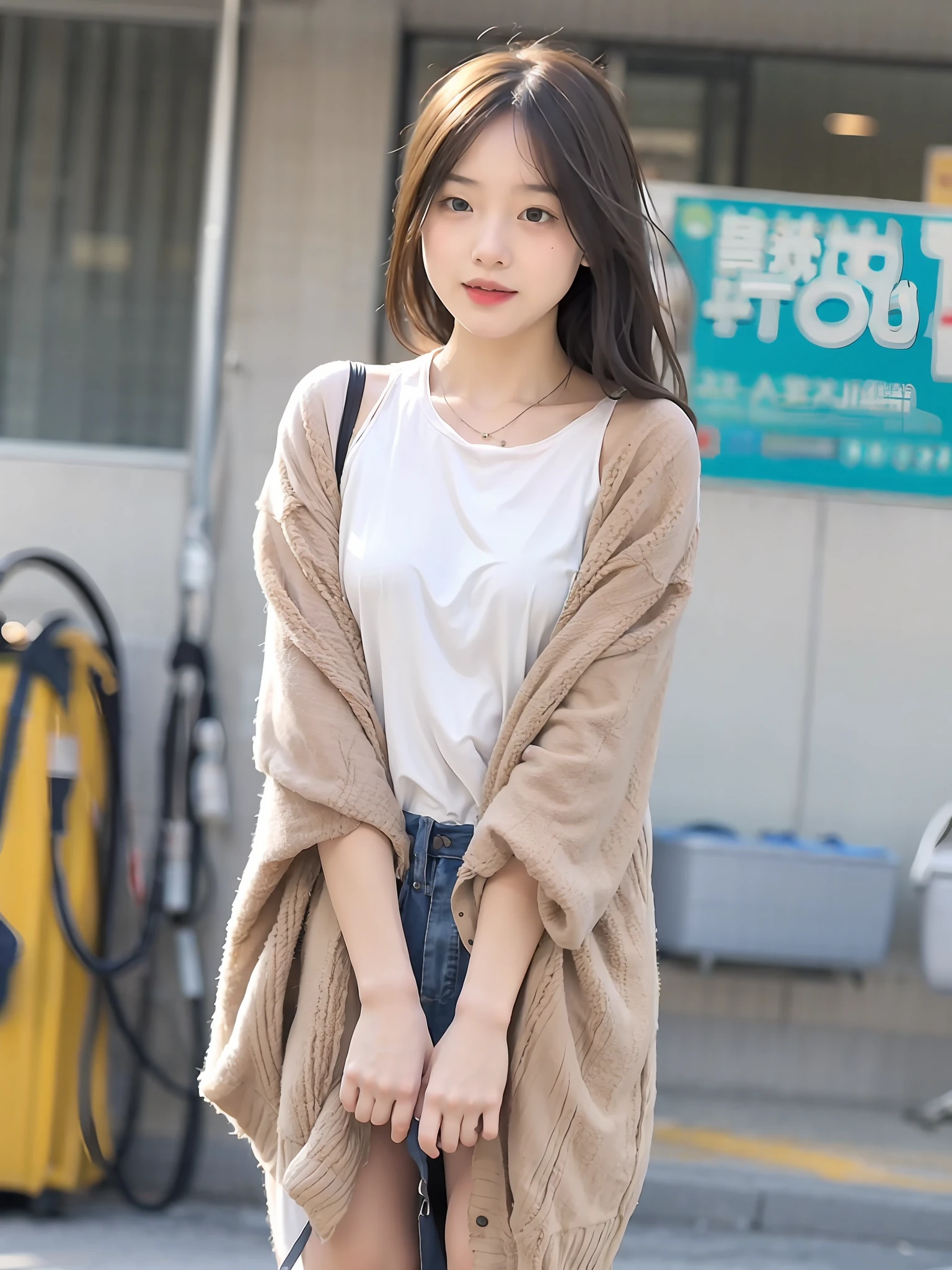 A young girl，no clothes are worn