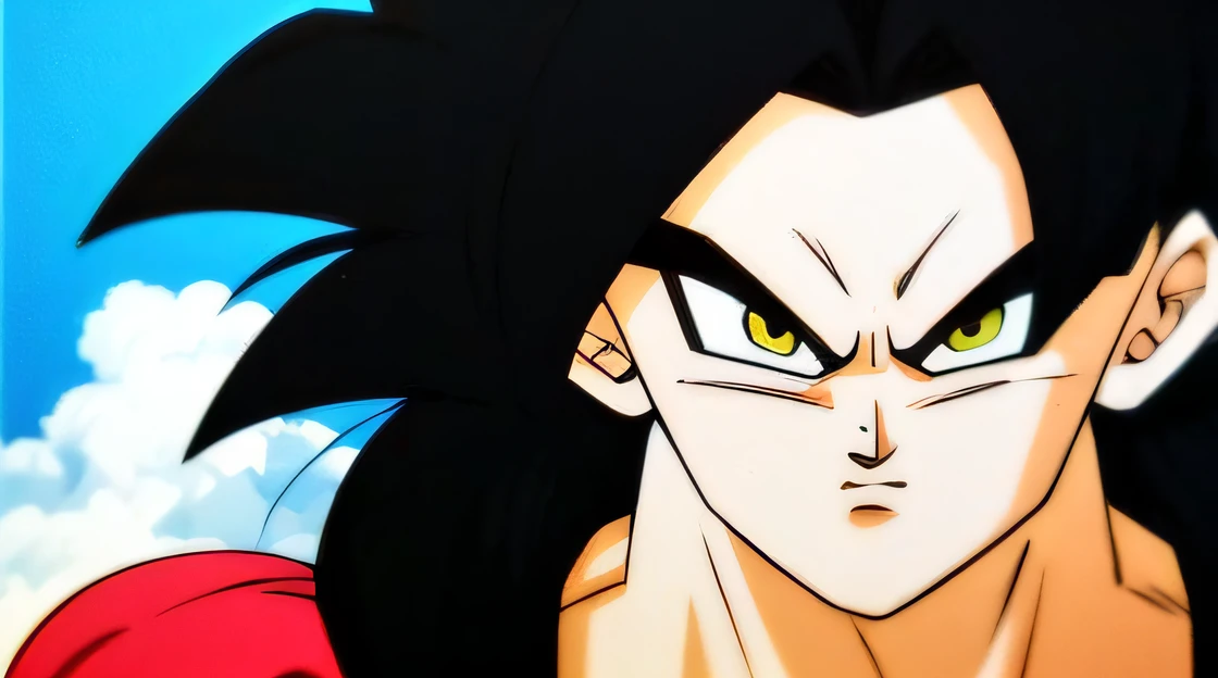 um close up de um desenho animado de uma pessoa com uma camisa vermelha, Broly, Retrato de Goku, Retrato de Goku, Goku Feminino, Filho Goku, ****** saiyajin, Goku, Dragon ball super, Personagem Dragonball, Retrato altamente detalhado de Goku, Goku de Dragon Ball, Goku Humano, Gogeta, goku as an asian man, fan art --auto