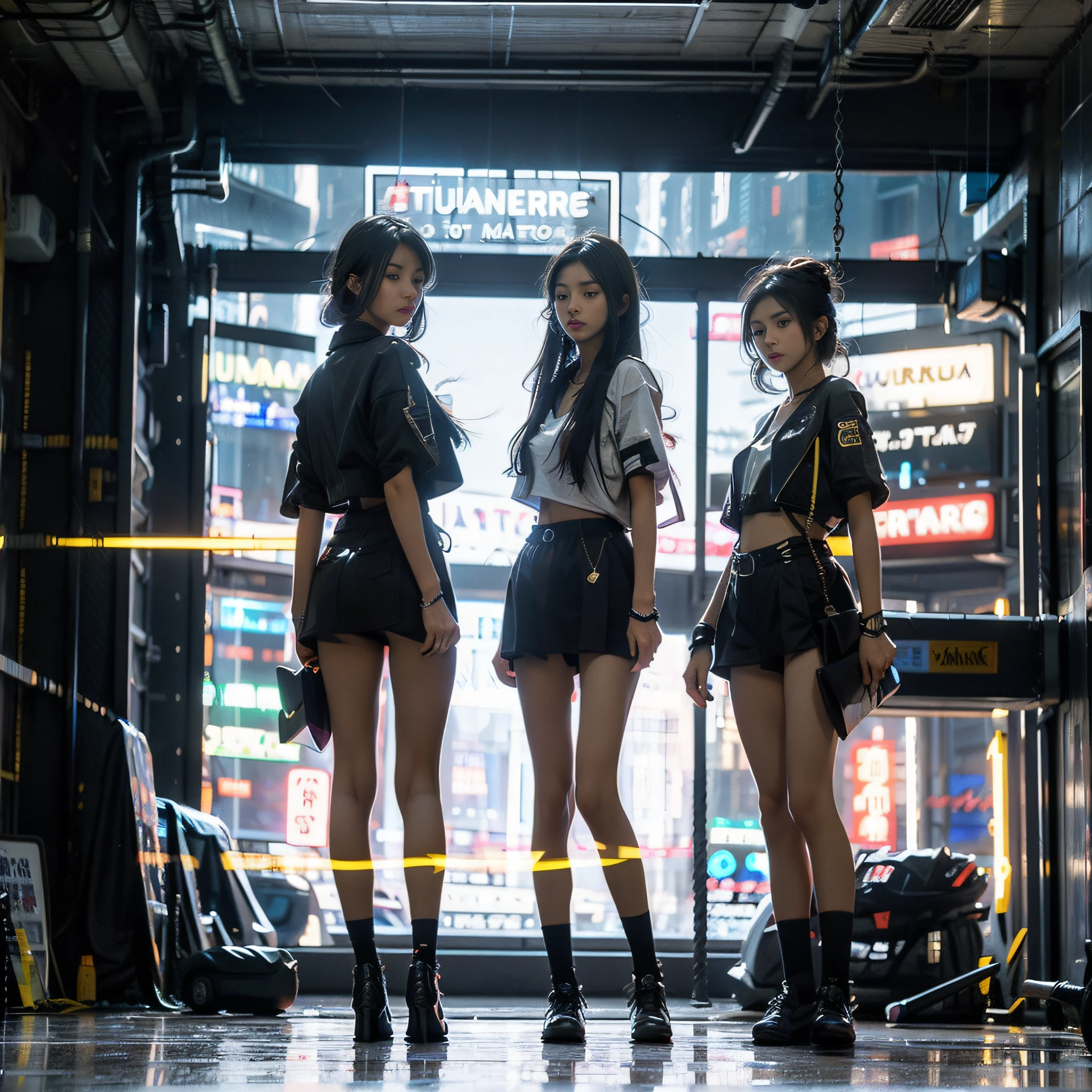 Glowing:1.2, high definition 4k, Neon lights, 1girll:1.2,8K,Cyberworld,Cyberpunk,futurism,RAW photo, Detailed face, ++, F22, Beautiful symmetrical face, Cute natural makeup, Feminine, Highly detailed, Intricate, Sharp focus, centered image composition, professional color graded, +, high definition 4k, 8K, mechs,Mechanical arms,locomotive,A normal face:1.2,HD faces:1.1,Normal eyes,A clear face,Real,Super realistic,(Full body photo of girl:1.5),
