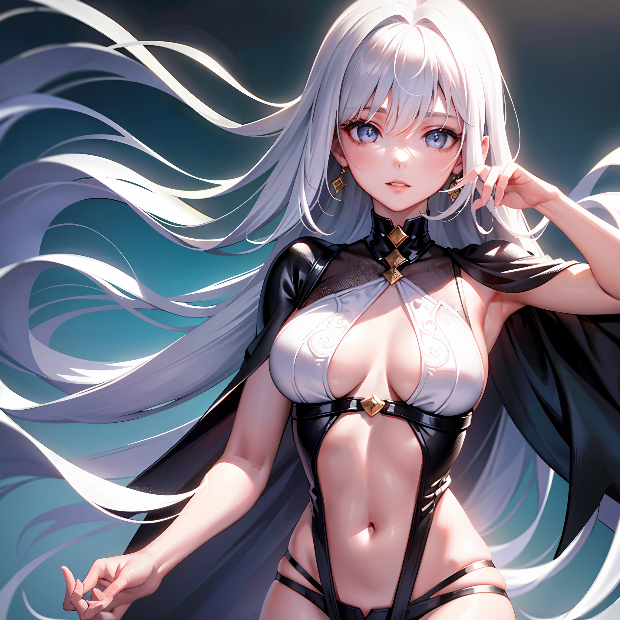 (masterpiece, sidelighting, finely detailed beautiful eyes: 1.2),
shiny hair, glowing eyes, lustrous skin, realistic, 3d face, underboob, upper body,