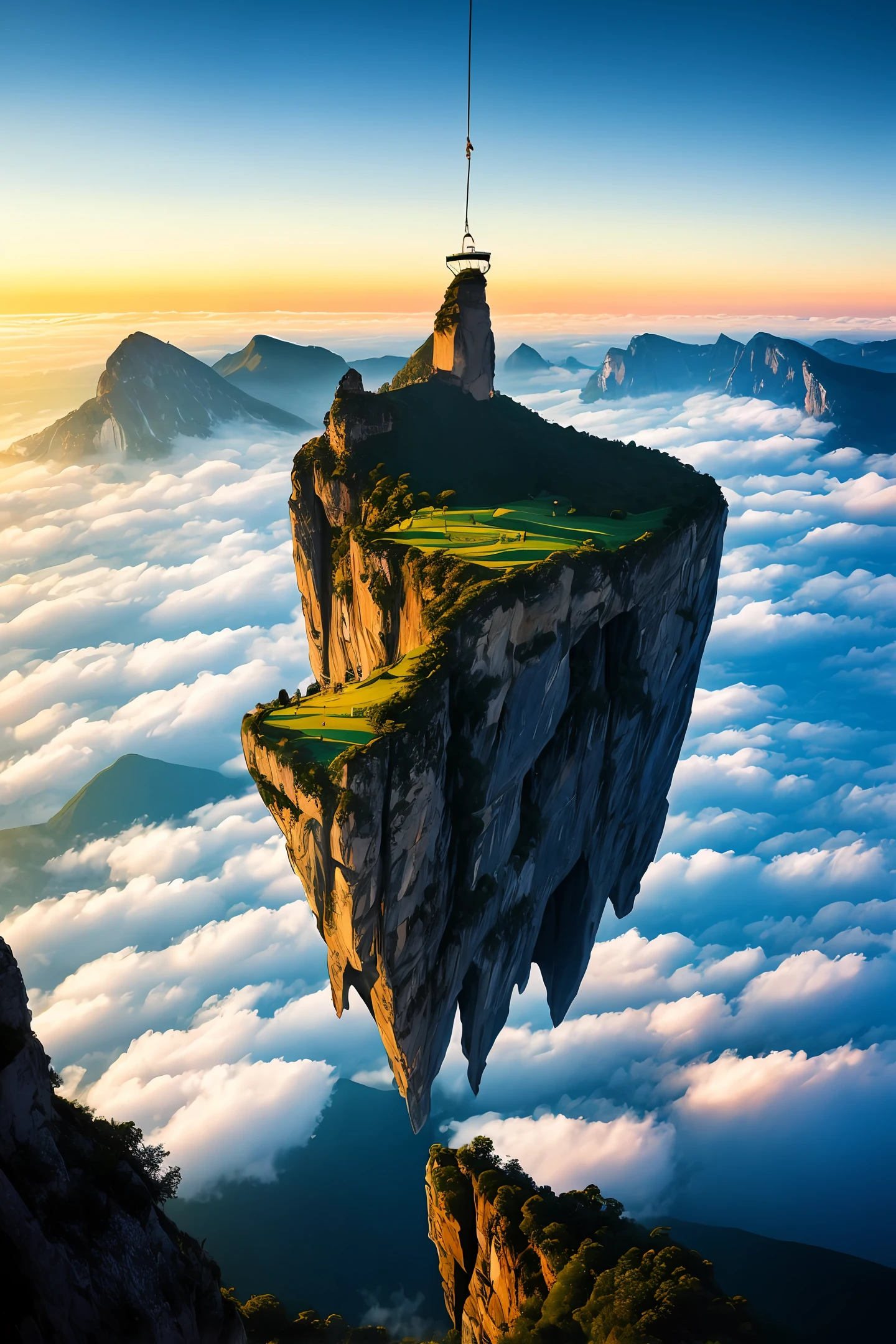 "I haven't been to the inverted hanging mountain yet" magnificent,atmospurate,with text