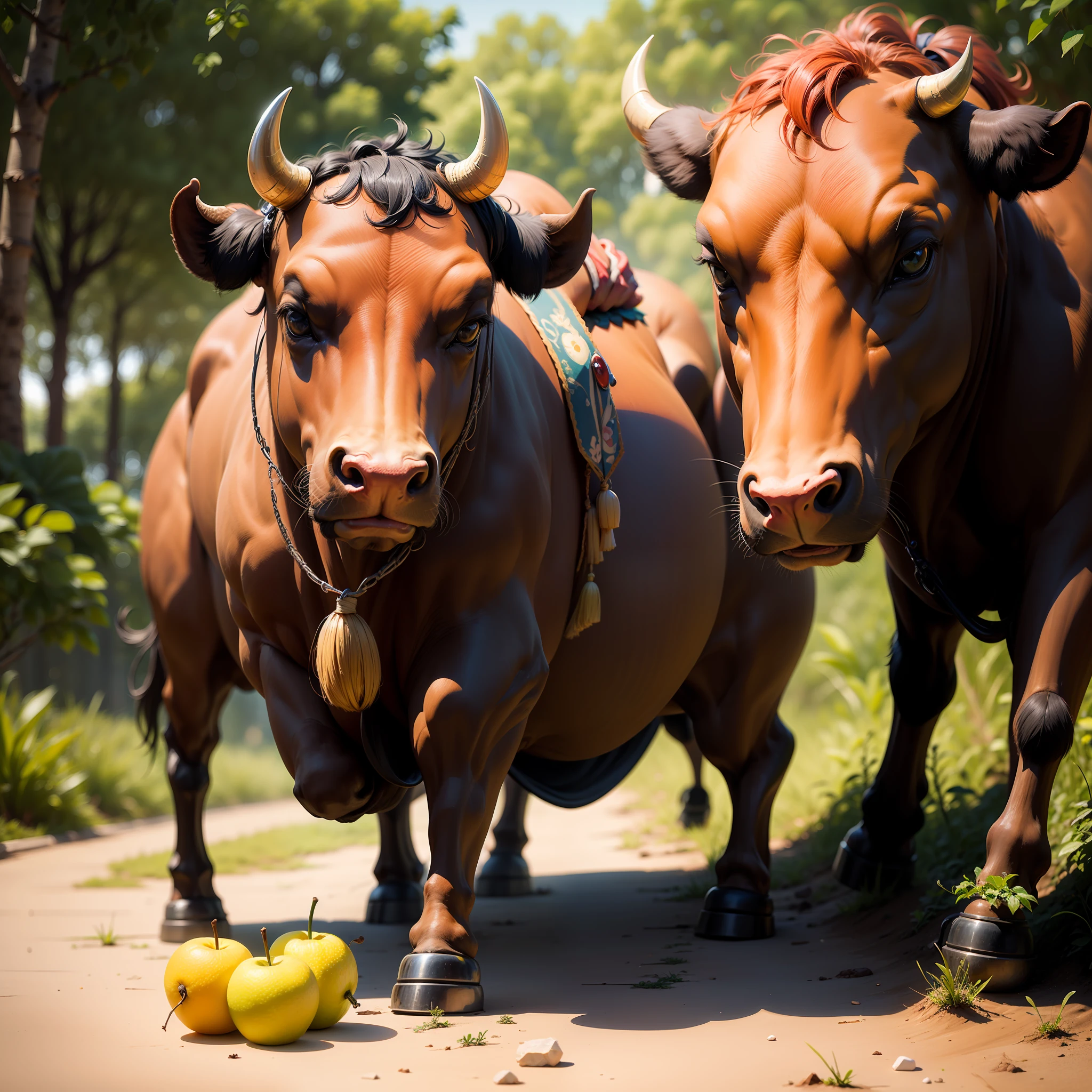 Ginseng fruit with a bull's head。 --auto