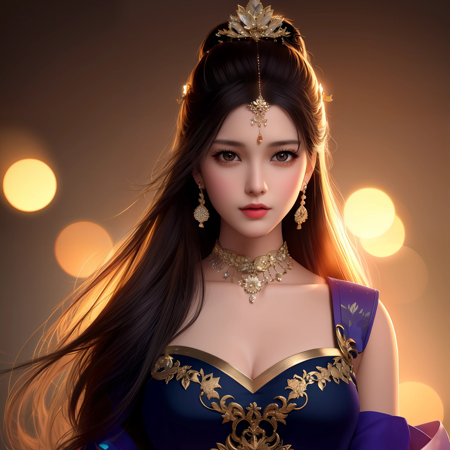 best quality, masterpiece, highres, 1girl,china dress,hair ornament,necklace, jewelry,Beautiful face,upon_body, tyndall effect,photorealistic, dark studio, rim lighting, two tone lighting,(high detailed skin:1.2), 8k uhd, dslr, soft lighting, high quality, volumetric lighting, candid, Photograph, high resolution, 4k, 8k, Bokeh