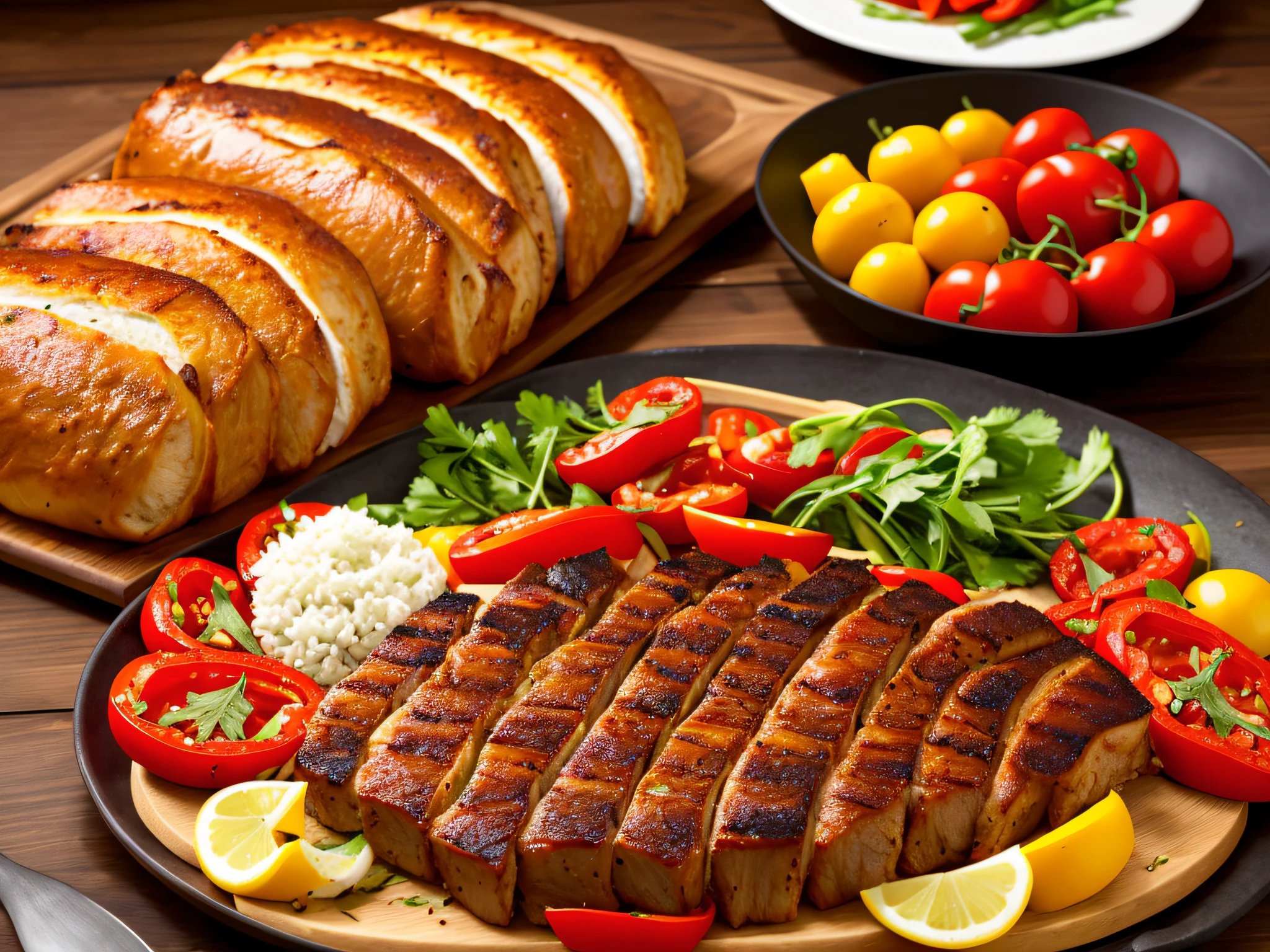 Costillar, Roast with bell peppers tomatoes, foyer, fuego, chivito asado --auto