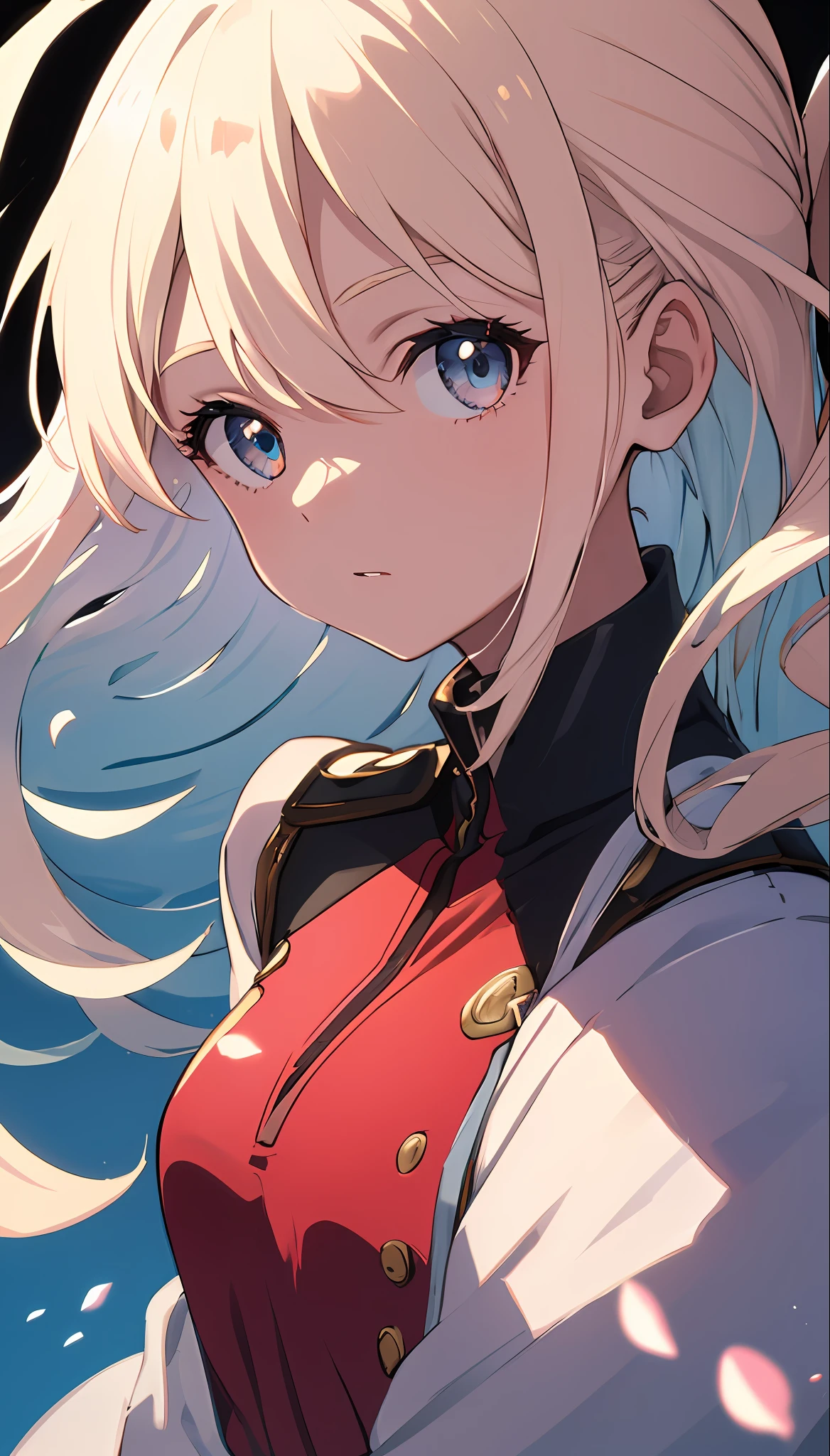 (masterpiece), (best quality), (ultra detailed),(disheveled hair),(illustration), (1girl), (Fashionable clothing), standing, Fashion model, looking at viewer, (interview), (simple background),beautiful detailed eyes, delicate beautiful face, Floating,(high saturation),(colorful splashes),colorful bubble,(shining), focus on face, ponytail, kamisato ayaka, light blue hair, bangs, hair ring, floating flowers, floating hairs, (shining), best lighting, best shadow,