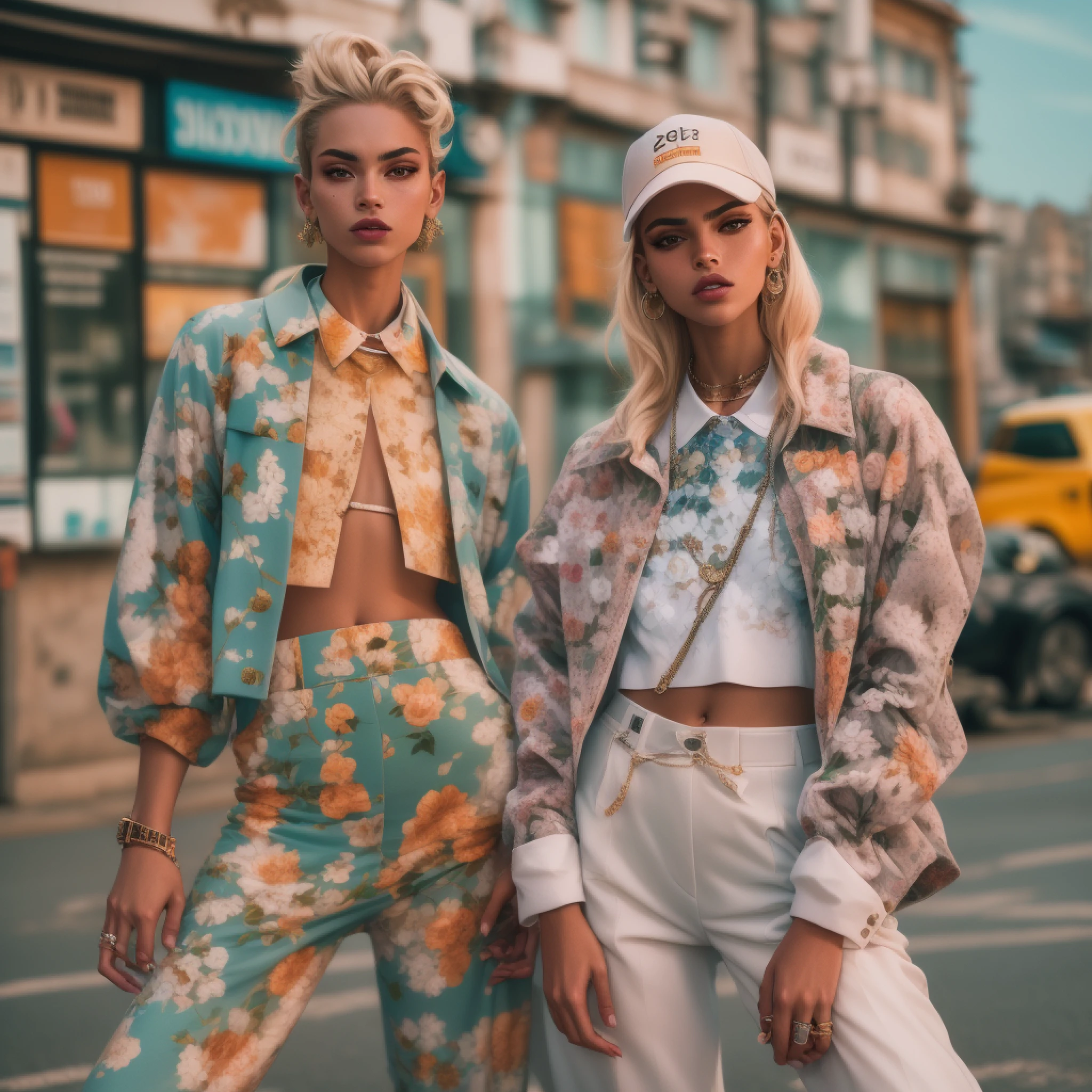 Editorial de moda para a revista Vogue, gen z, imagens com acabamento excelente, gen z, street wear, moda de rua, Roupa