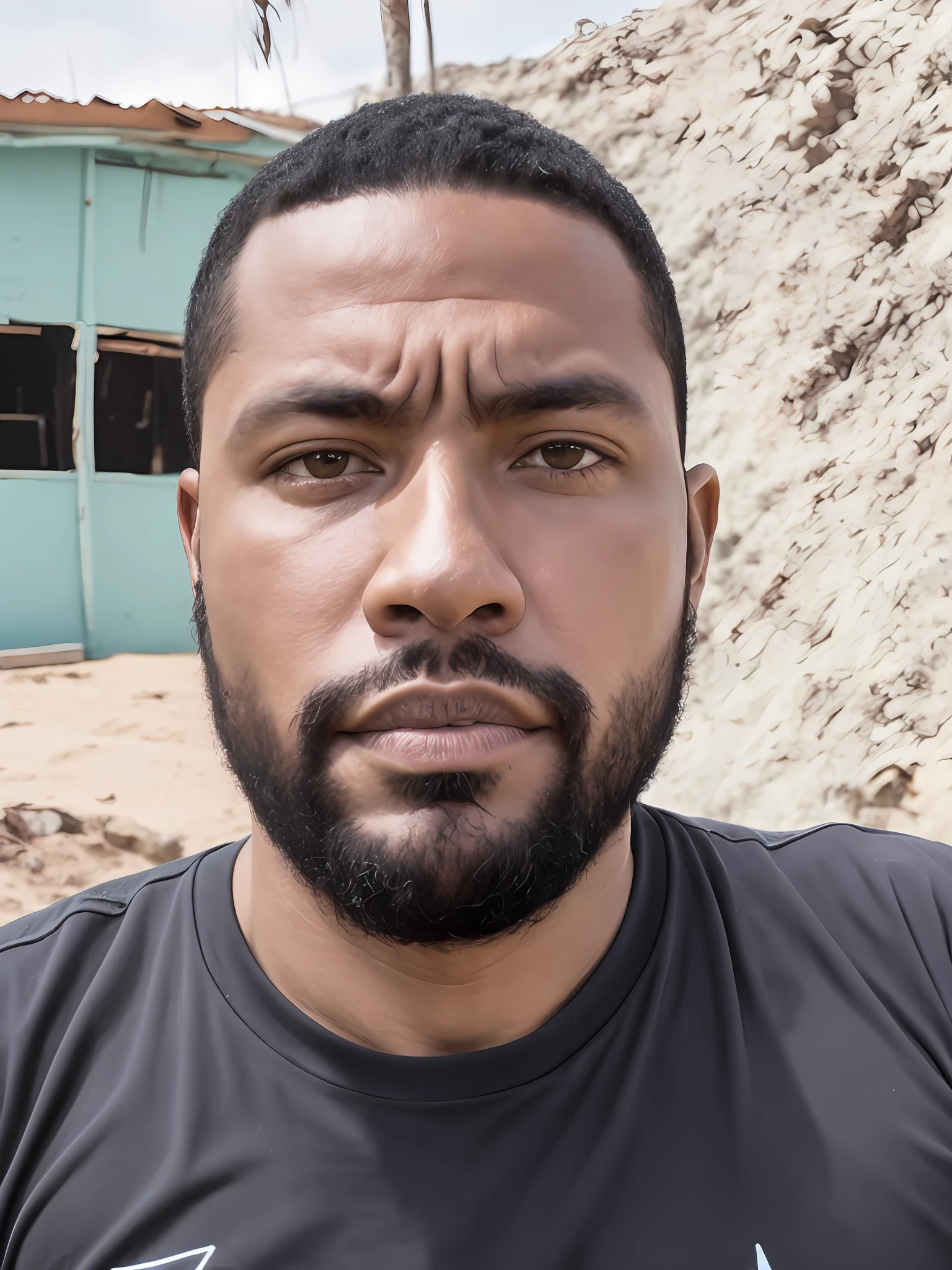 Homem negro ,forte ,cavanhaque