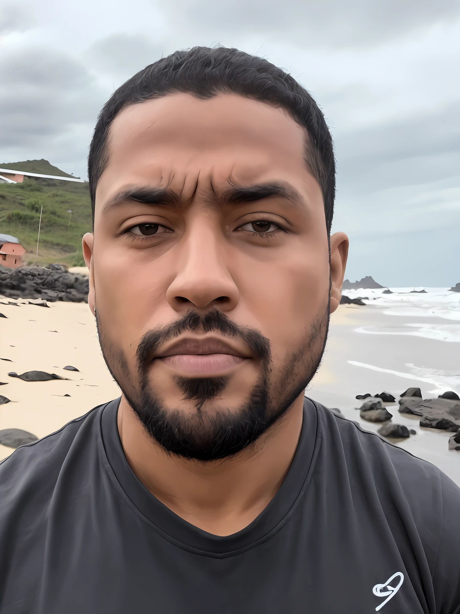 Homem negro ,forte ,cavanhaque