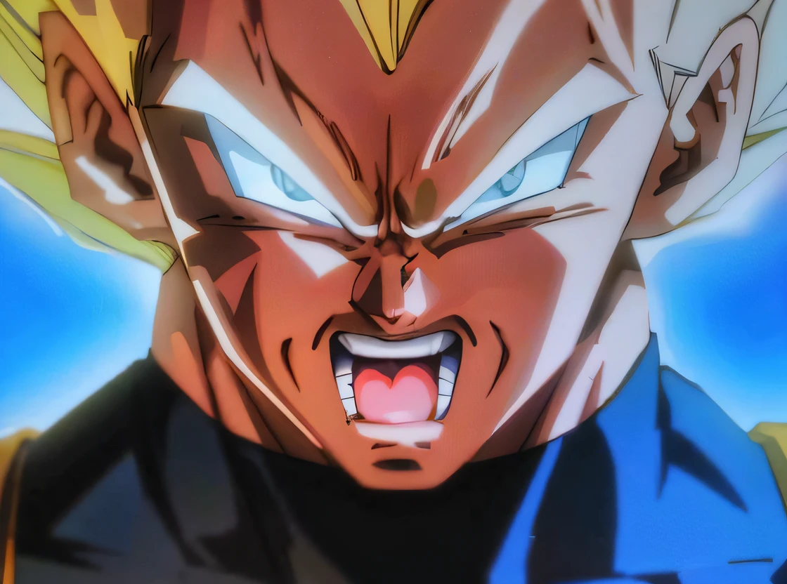 Um close up de um desenho animado de um Vegeta muito jovem, Vegeta, prince vegeta, with vegeta head hair, Super Saiyajin, Dragon ball super, indo super saiyajin, Super Sayan, Super Saiyajin Goku, Super Saiyajin Joe Biden, Gogeta, super saiyajin azul, Personagem Dragonball, Broly, DBZ
