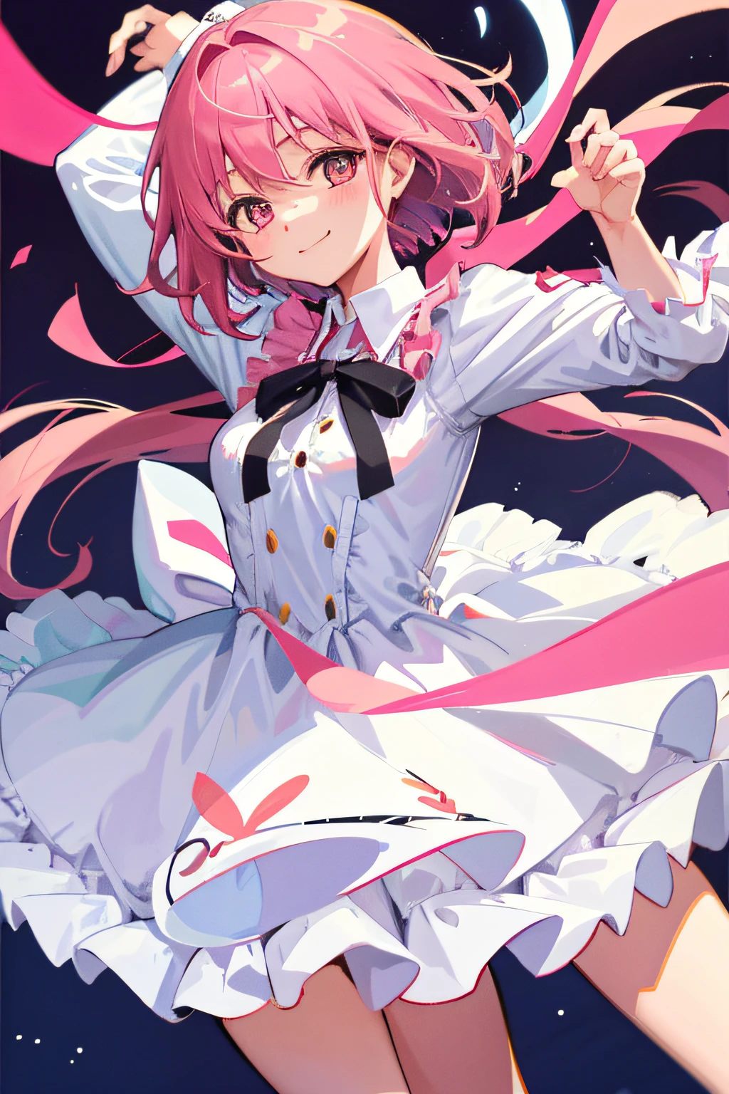 1girl, solo, madoka, happy,