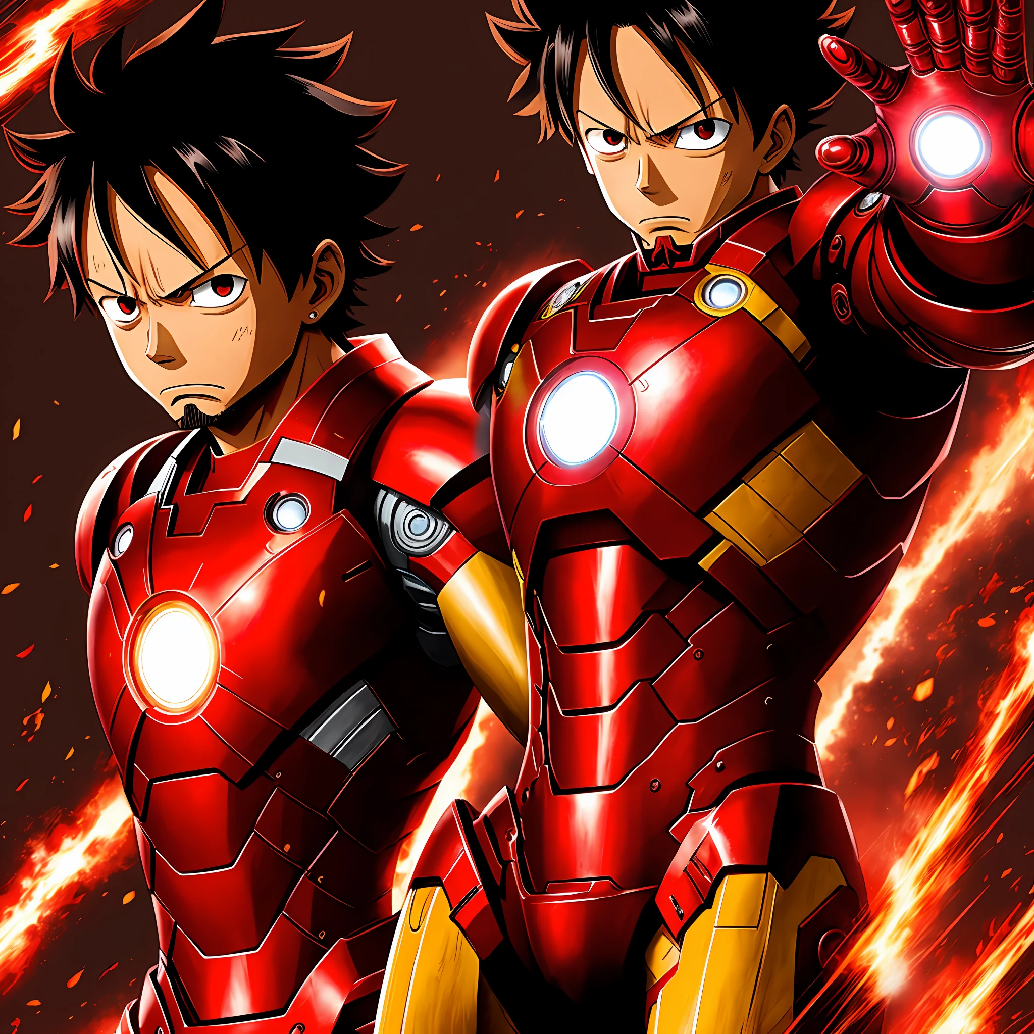 Luffy became the new generation of Iron Man --auto