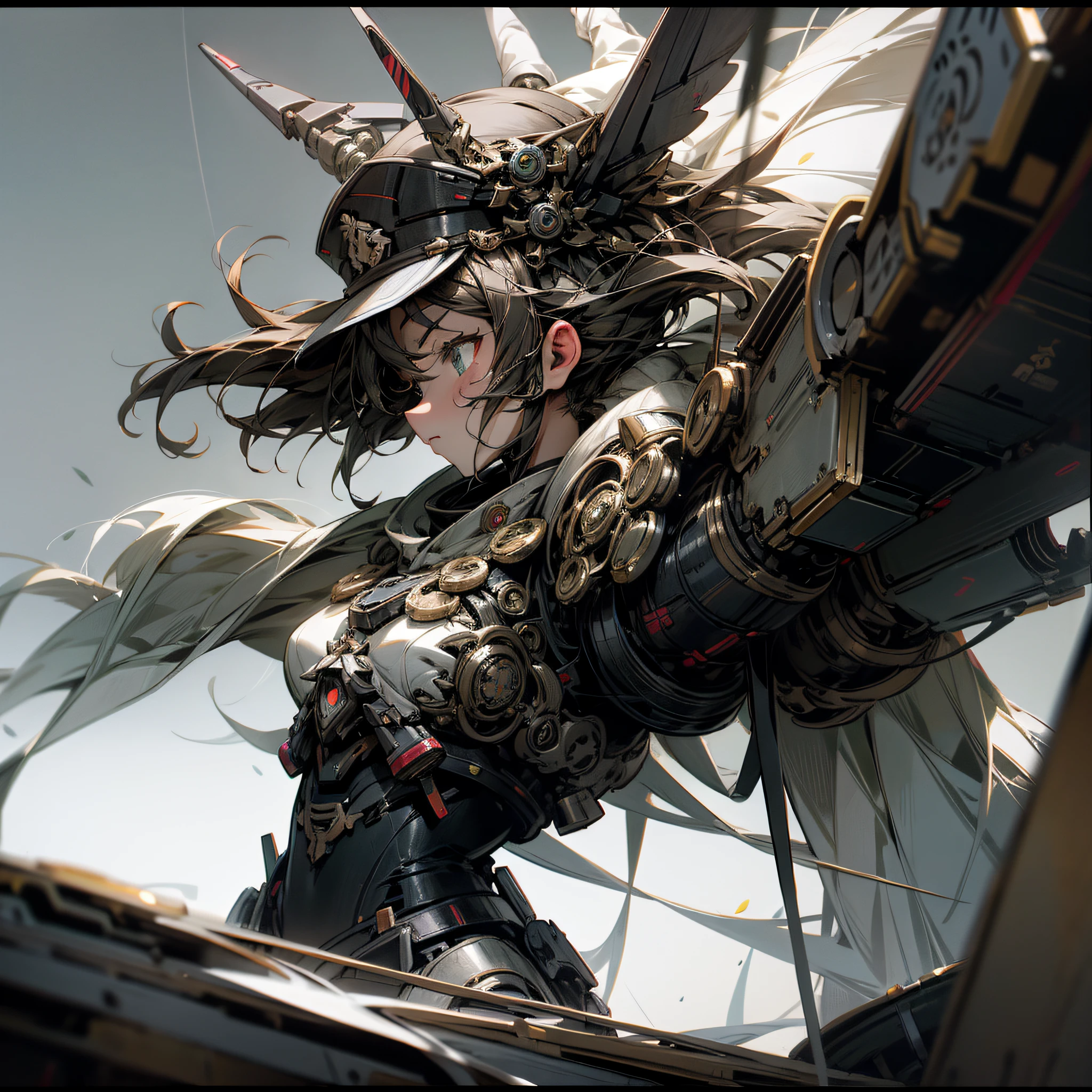 (Ultra-detailed background,detailedbackground),absurderes,A high resolution,ultra - detailed,extremely detaile,Anime Kaze Imperial Sister wears mecha at the training ground --auto
