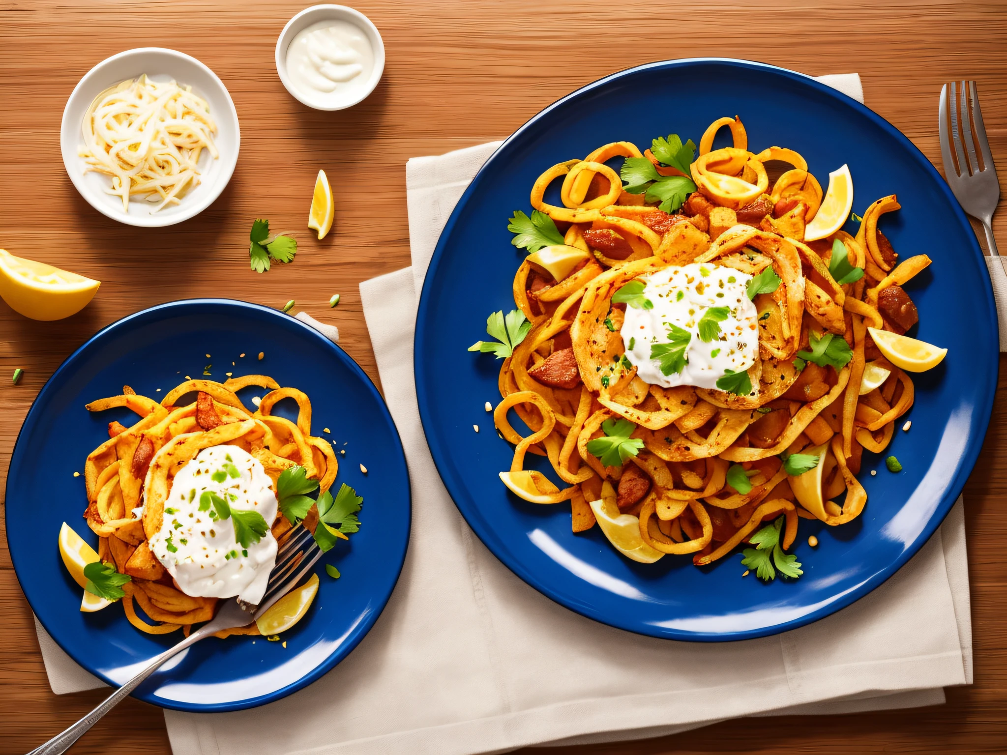Hay un plato de ravioles, High quality food photography, Professional Food Photography, istock, realista'', Imagen de archivo, Un hiper realista, Shutterstock, Foto de archivo, en un plato en un restaurante concurrido, Imagen realista verdadera, con patatas fritas, Crisp and crisp, Incredibly realistic, Desayuno abundante, por Joe Bowler, pollo --auto
