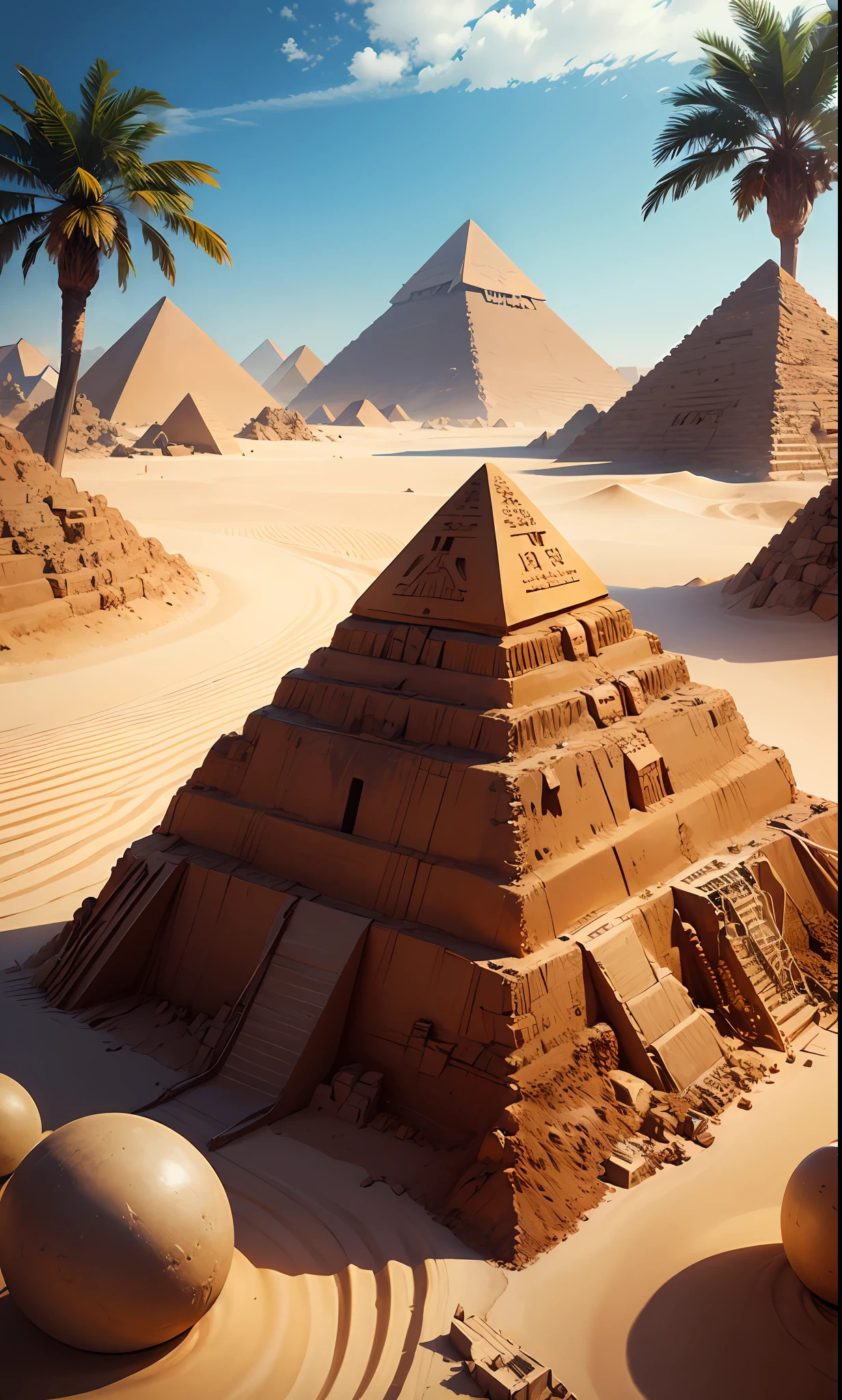 ancient civilisation, Building the pyramids. ;), ((Melhor qualidade, obra prima, 8k)) --auto