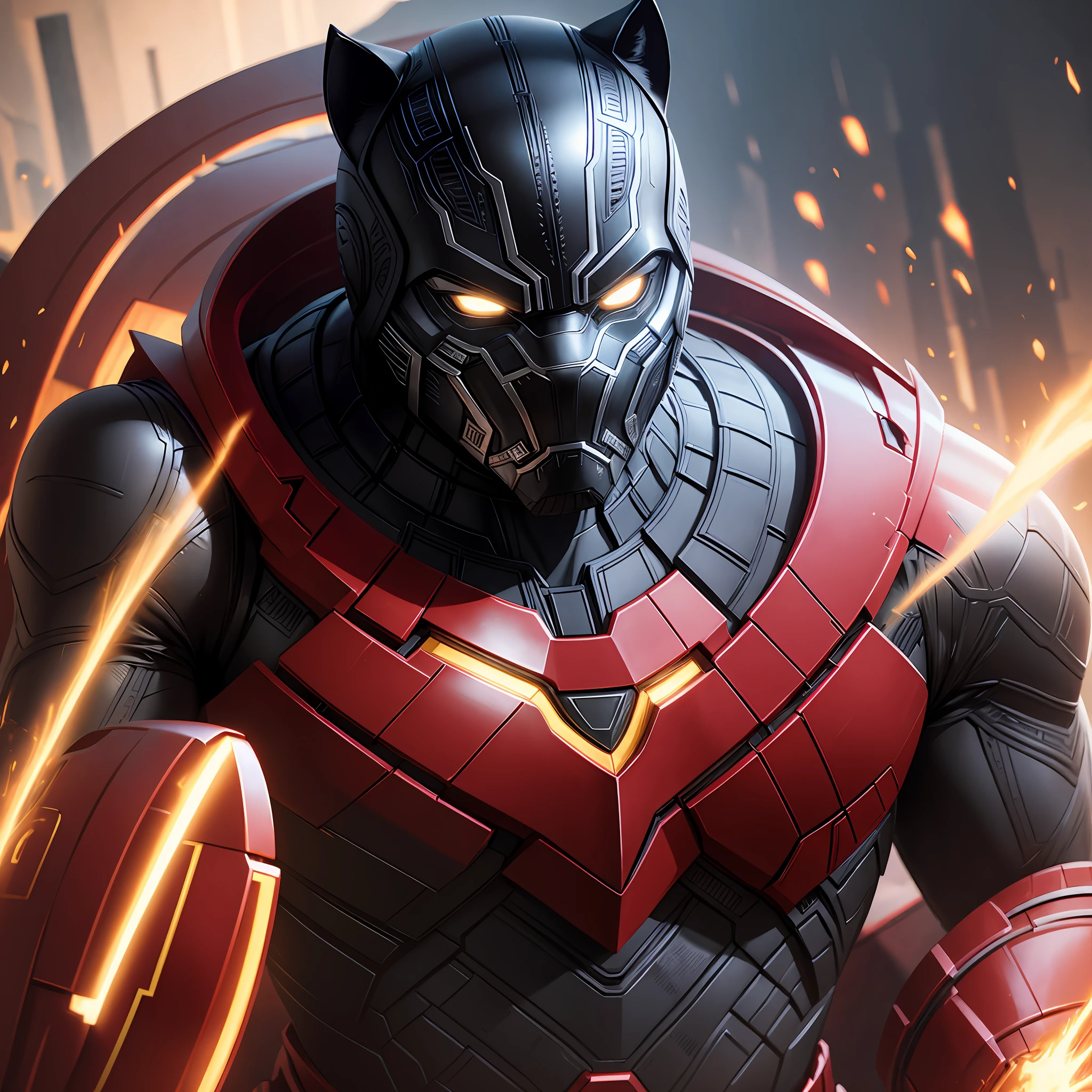 Black Panther in Iron Man suit --auto